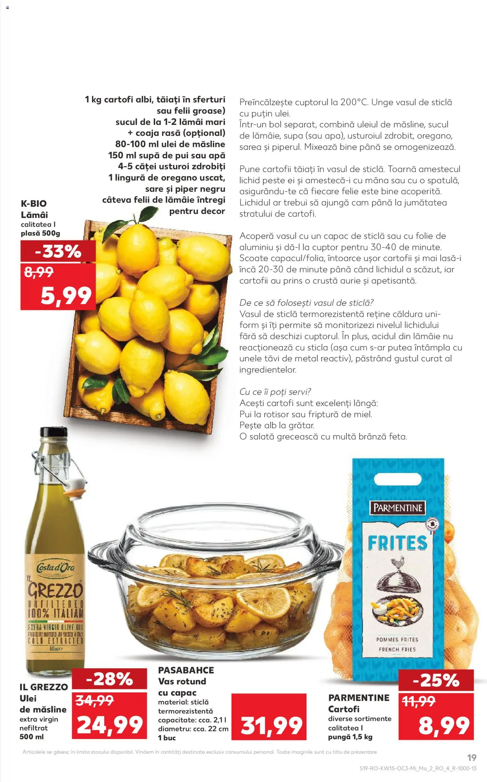 Noul catalog Kaufland – valabil de la 08.04.2026 | Pagină: 19 | Produse: Pungă, Sare, Lămâie, Usturoi