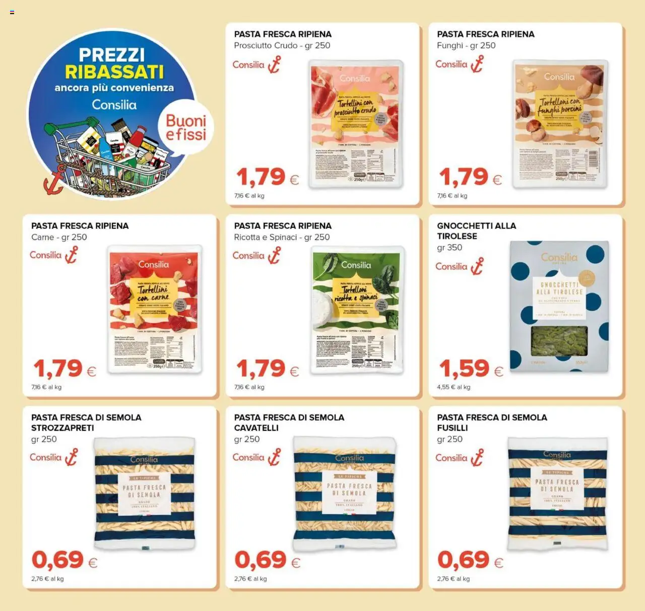 Volantino Tigre del 20.08.2025 | Pagina: 6 | Prodotti: Prosciutto, Funghi, Fusilli, Ricotta