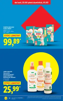 Ofertele Lidl valabile de la 23.02.2026 | Pagină: 24 | Produse: Șampon, Balsam, Scutece