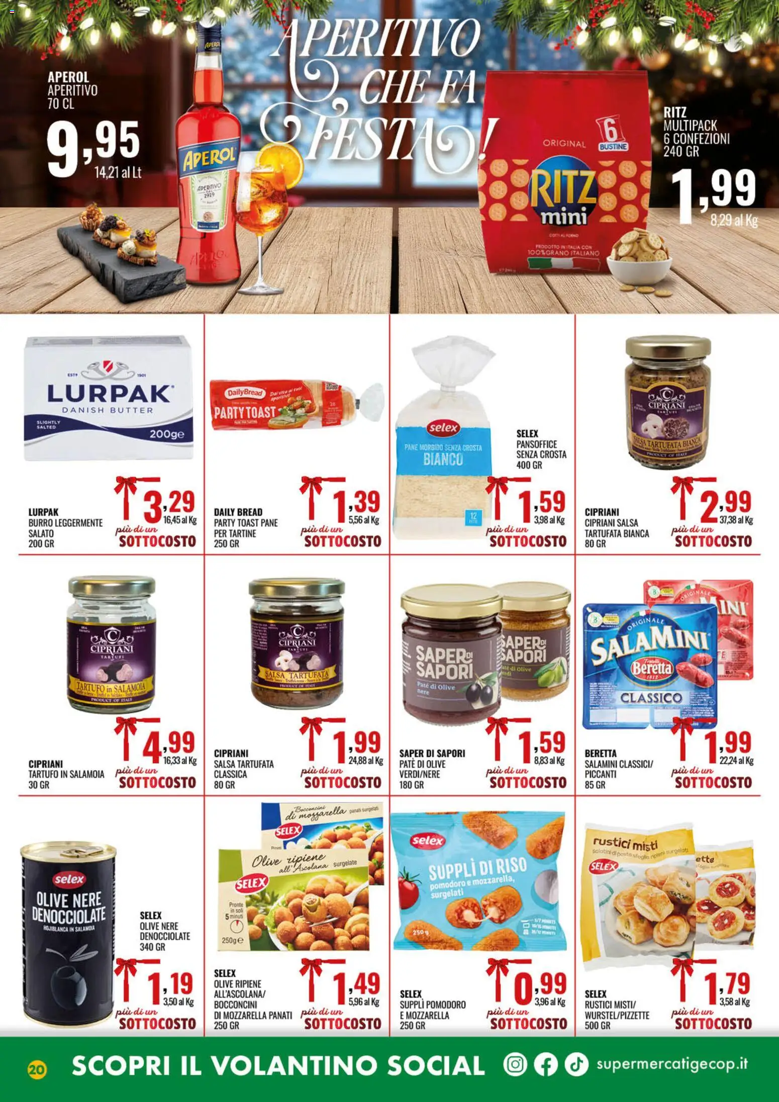 Volantino GECOP del 15.12.2025 | Pagina: 20 | Prodotti: Pomodoro, Pasta, Aperol, Aperitivo
