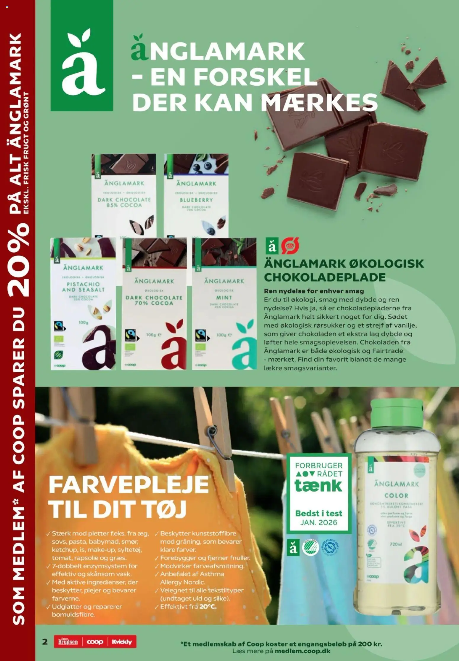 Super Brugsen tilbudsavis – gyldig fra 20.02.2026 | Side: 2 | Produkter: Rapsolie, Rørsukker, Søm, Tøj