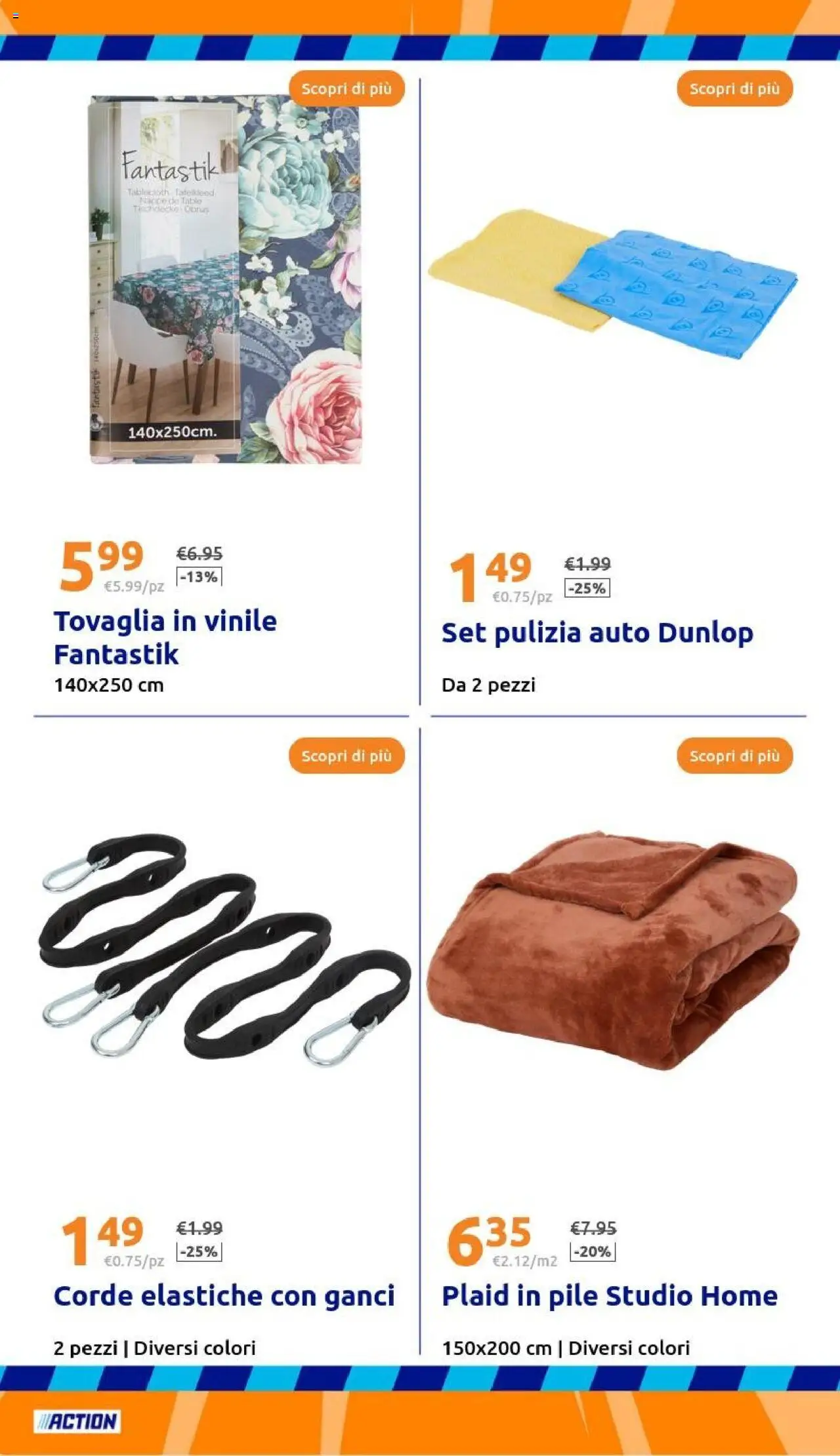 Volantino Action del 10.09.2025 | Pagina: 20 | Prodotti: Pile, Plaid, Tovaglia