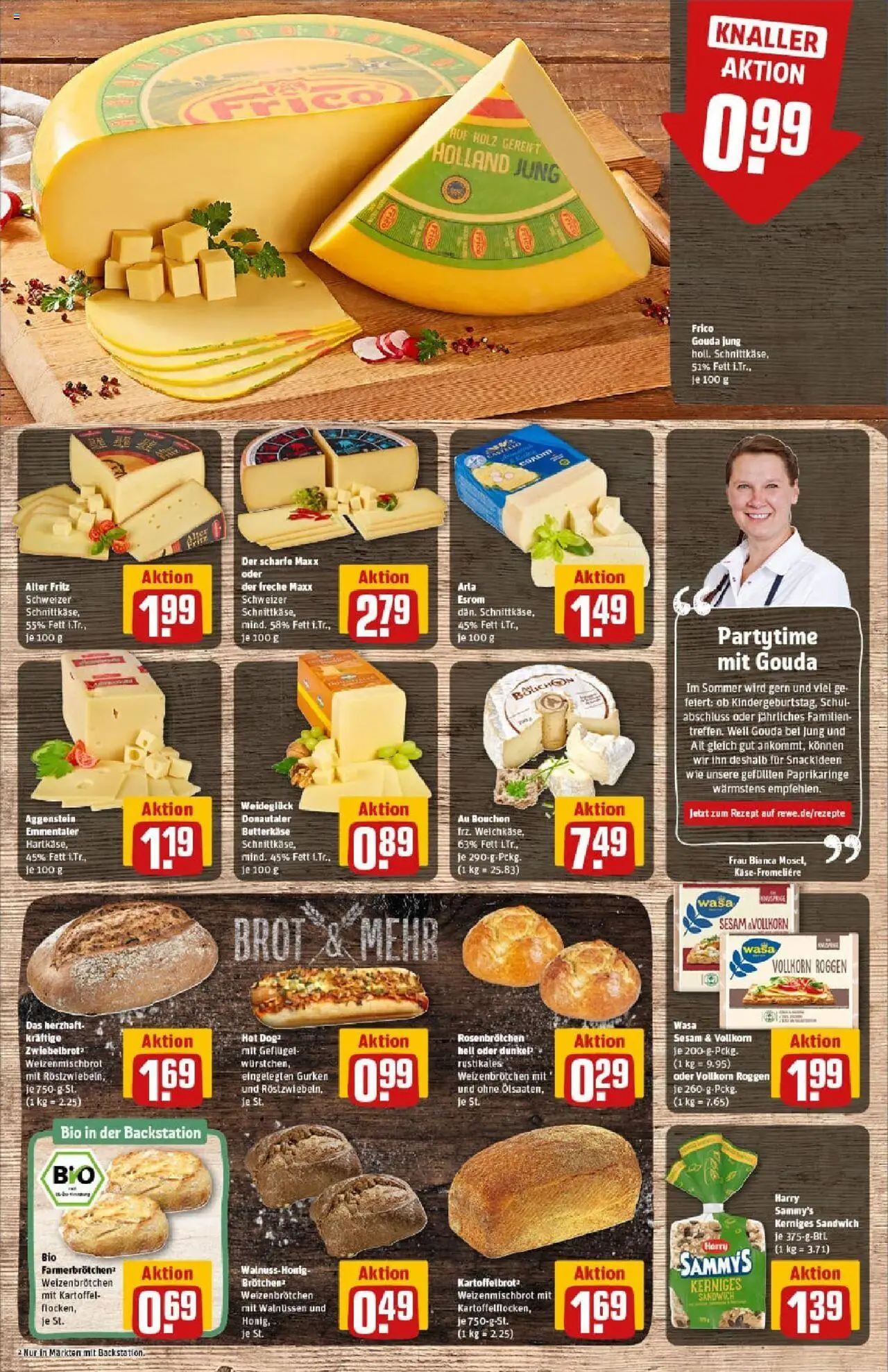 Rewe prospekt Wernigerode	 - gültig ab dem 22.06.2025 | Seite: 13 | Produkte: Gouda, Brot, Gurken