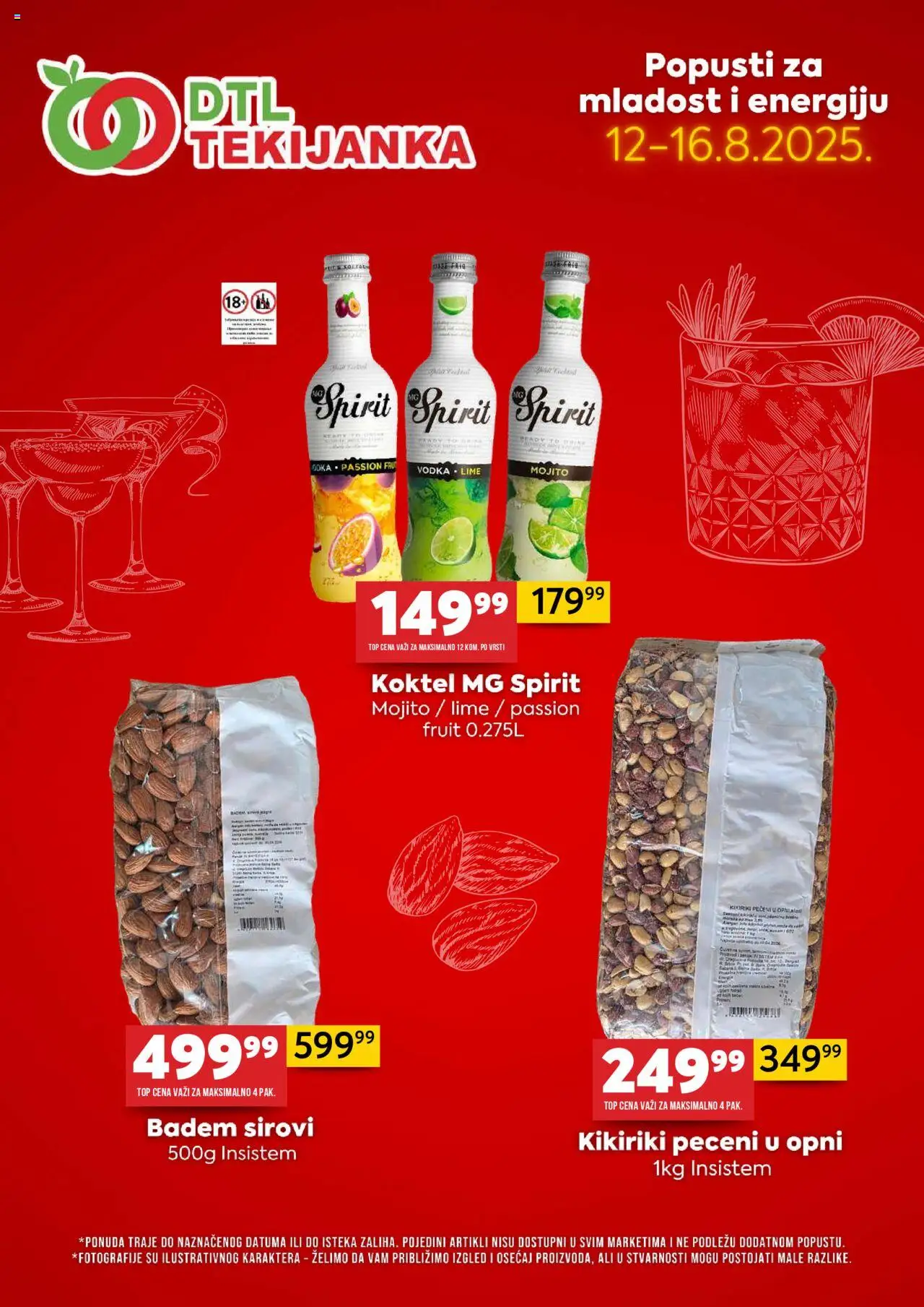 Tekijanka katalog - važi od 12.08.2025 | Strana: 2 | Proizvode: Badem, Vodka, Kikiriki