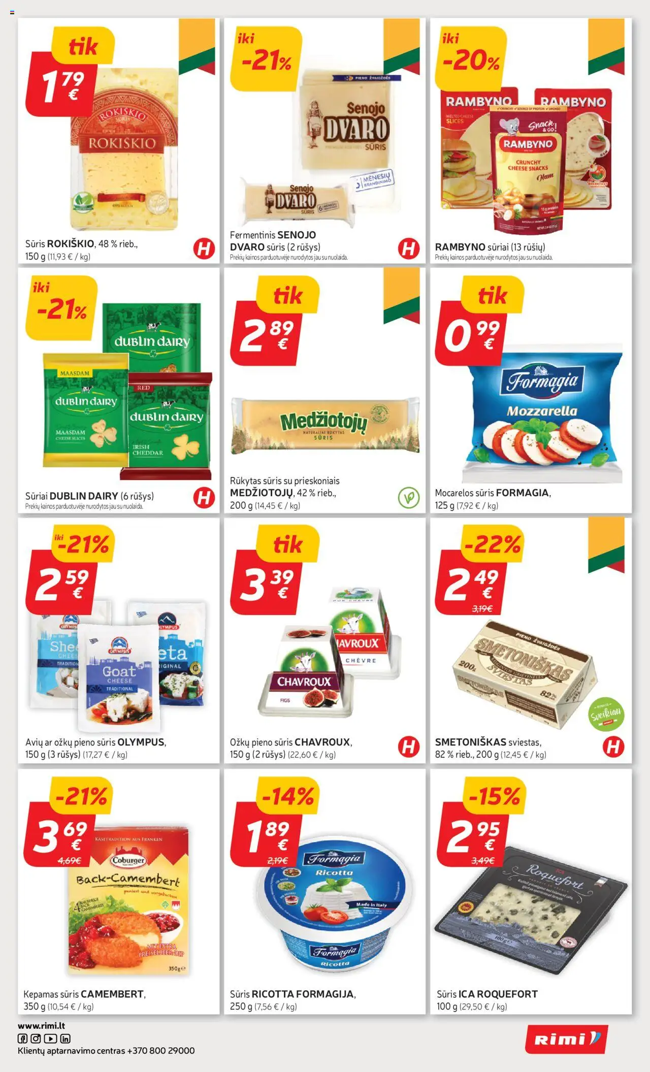 Rimi leidinys│galioja nuo 03.06.2025 | Puslapis: 21 | Prekių: Sūris