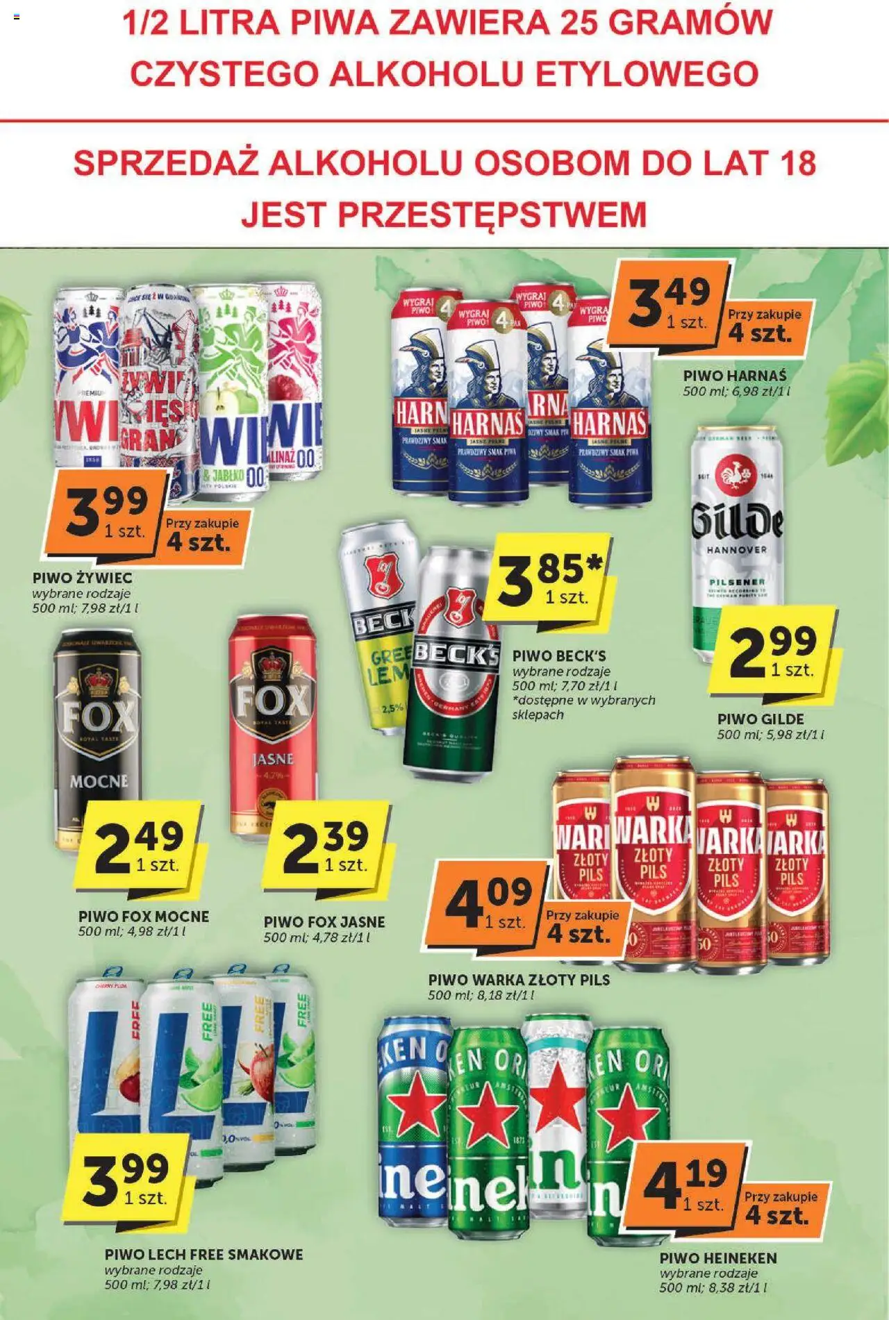 Groszek Gazetka - Katalog od 21.08.2025 | Strona: 27 | Produkty: Piwo Warka, Harnaś, Piwo, Heineken