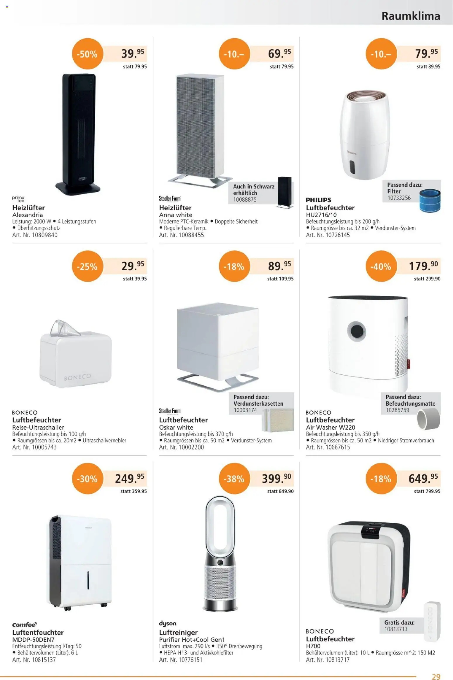 Fust Aktionen – gültig ab 26.01.2026 | Seite: 29 | Produkte: Philips, Luftreiniger, Dyson