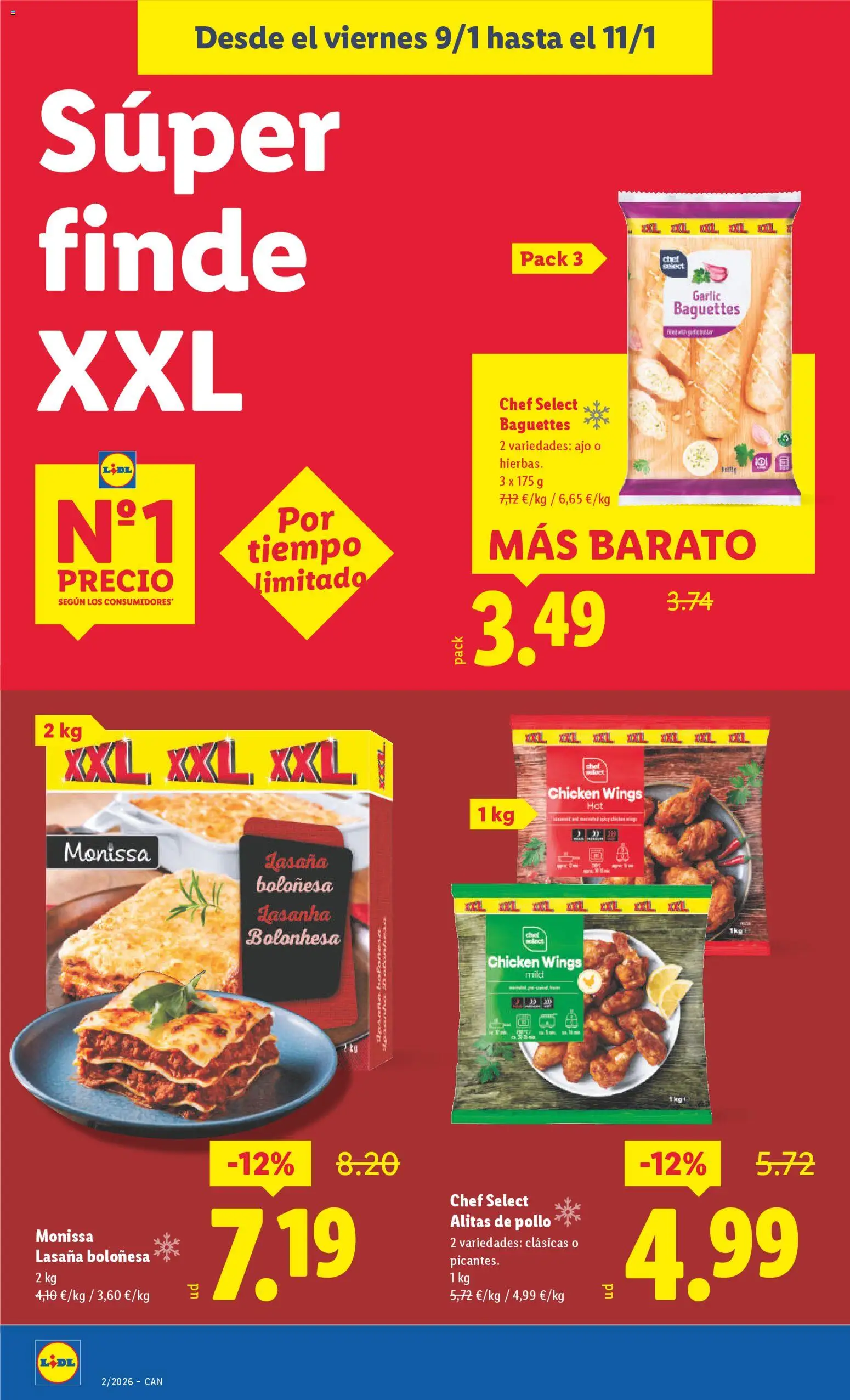 Lidl - Canarias │ válido desde el 05.01.2026 | Página: 26 | Productos: Lasaña