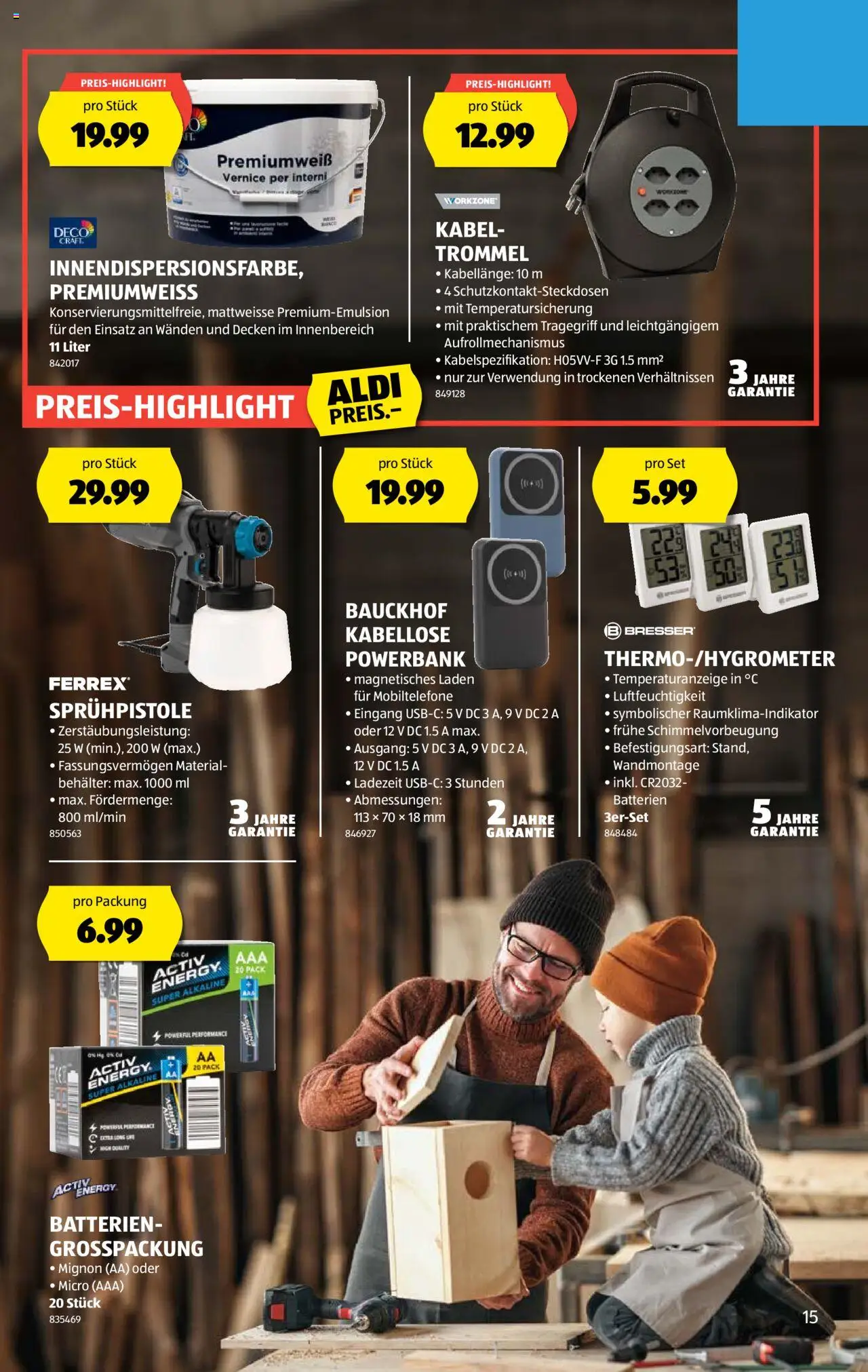 Aldi Aktionen ab 28.08.2025 | Seite: 15 | Produkte: Kabel, Powerbank