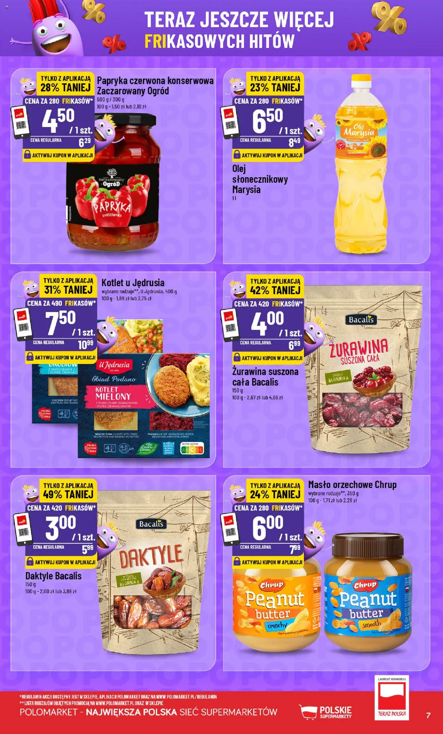 POLOmarket gazetka - Frikasowe Hity od 04.03.2026 | Strona: 7 | Produkty: Daktyle, Masło orzechowe, Papryka, Żurawina