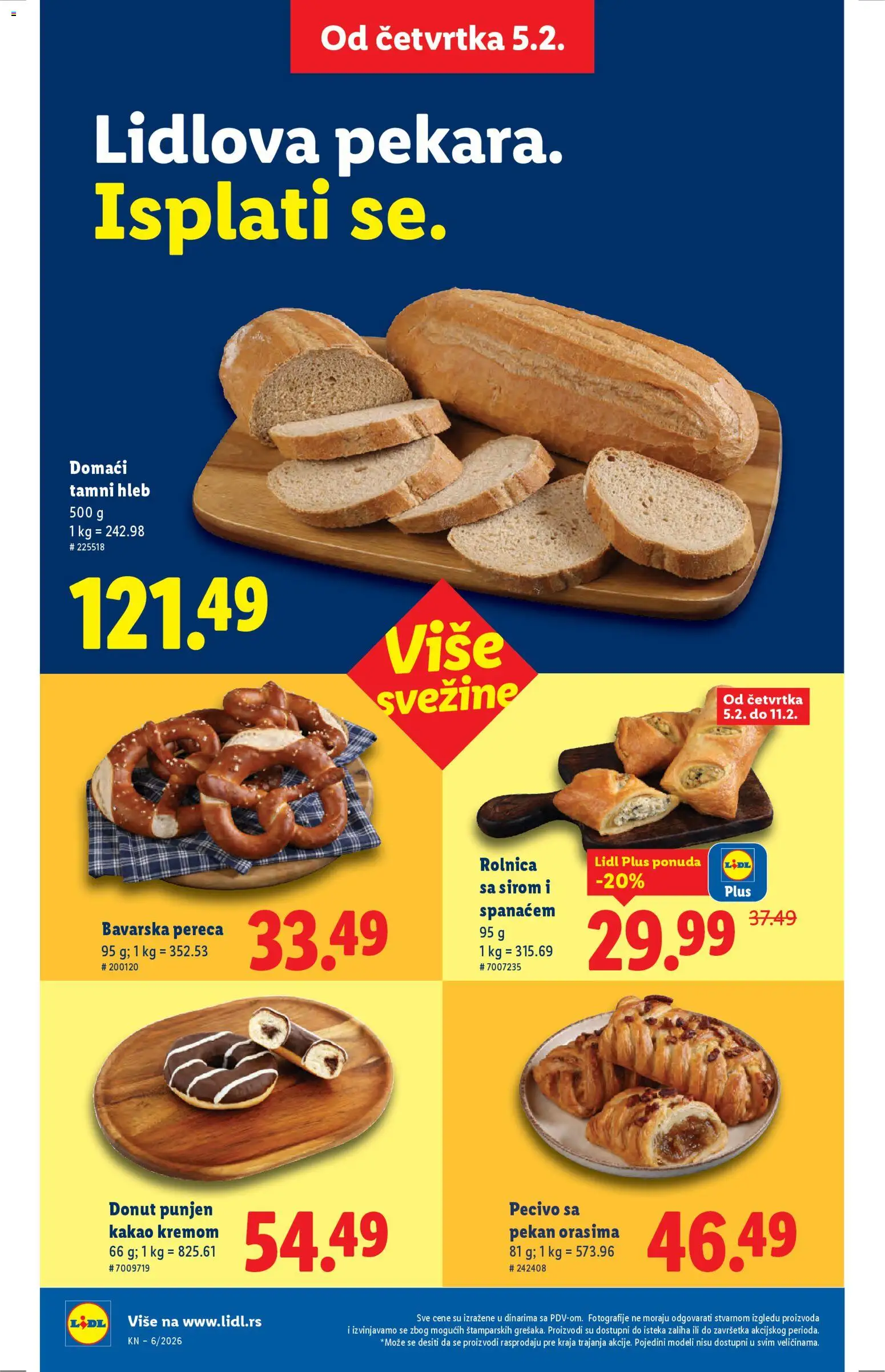 Lidl katalog - važi od 05.02.2026 | Strana: 16 | Proizvode: Hleb, Pecivo