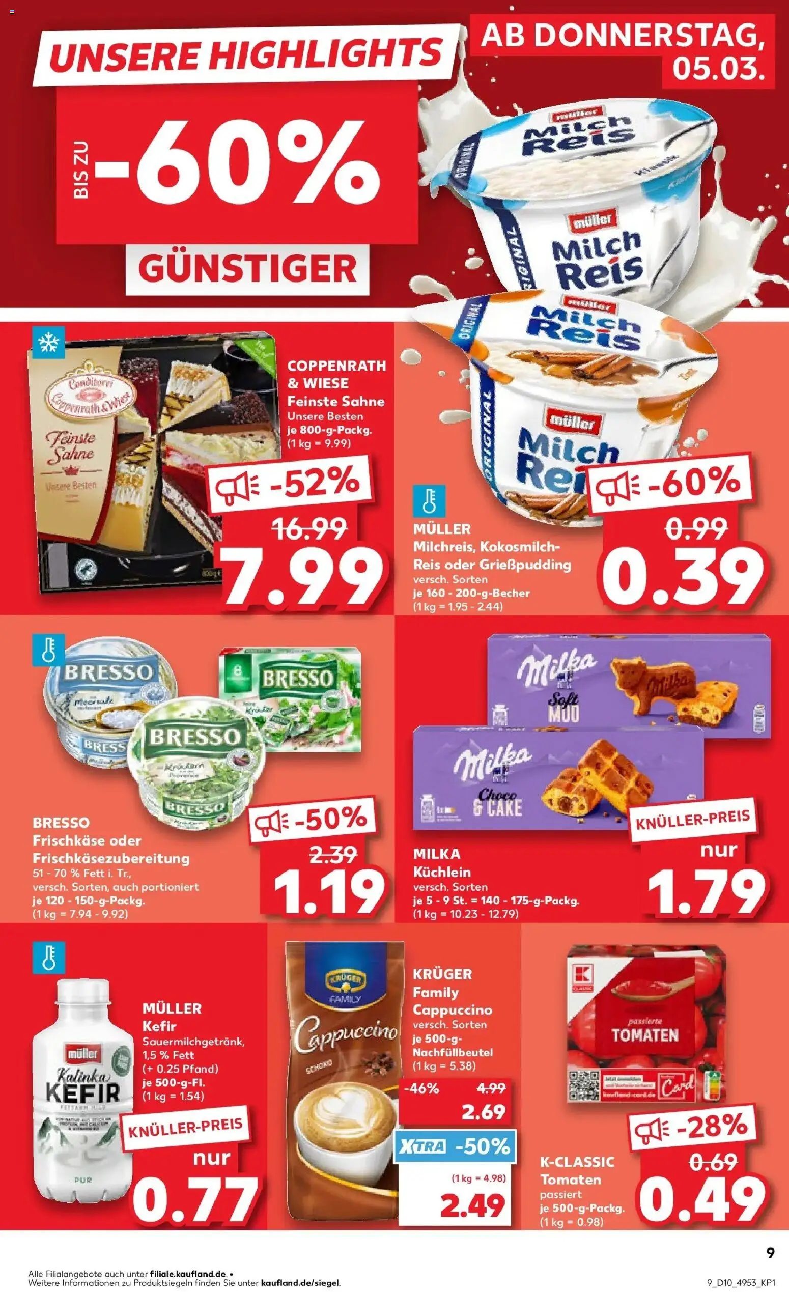 Kaufland Prospekt Straelen	 – gültig ab 02.03.2026 | Seite: 29 | Produkte: Tomaten, Milka, Sahne, Frischkase