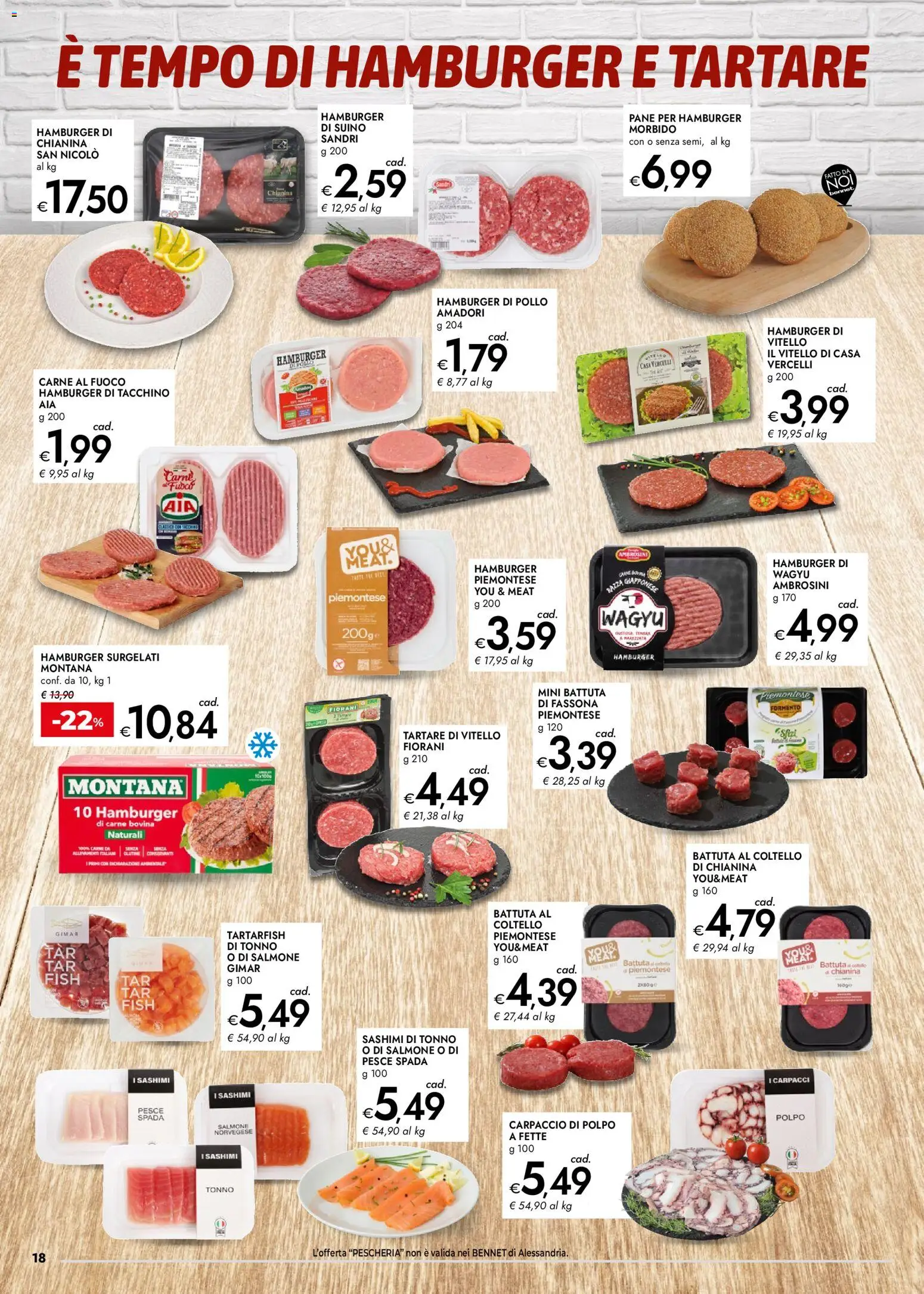 Volantino bennet del 12.02.2026 | Pagina: 18 | Prodotti: Salmone, Tacchino, Tonno, Pesce spada