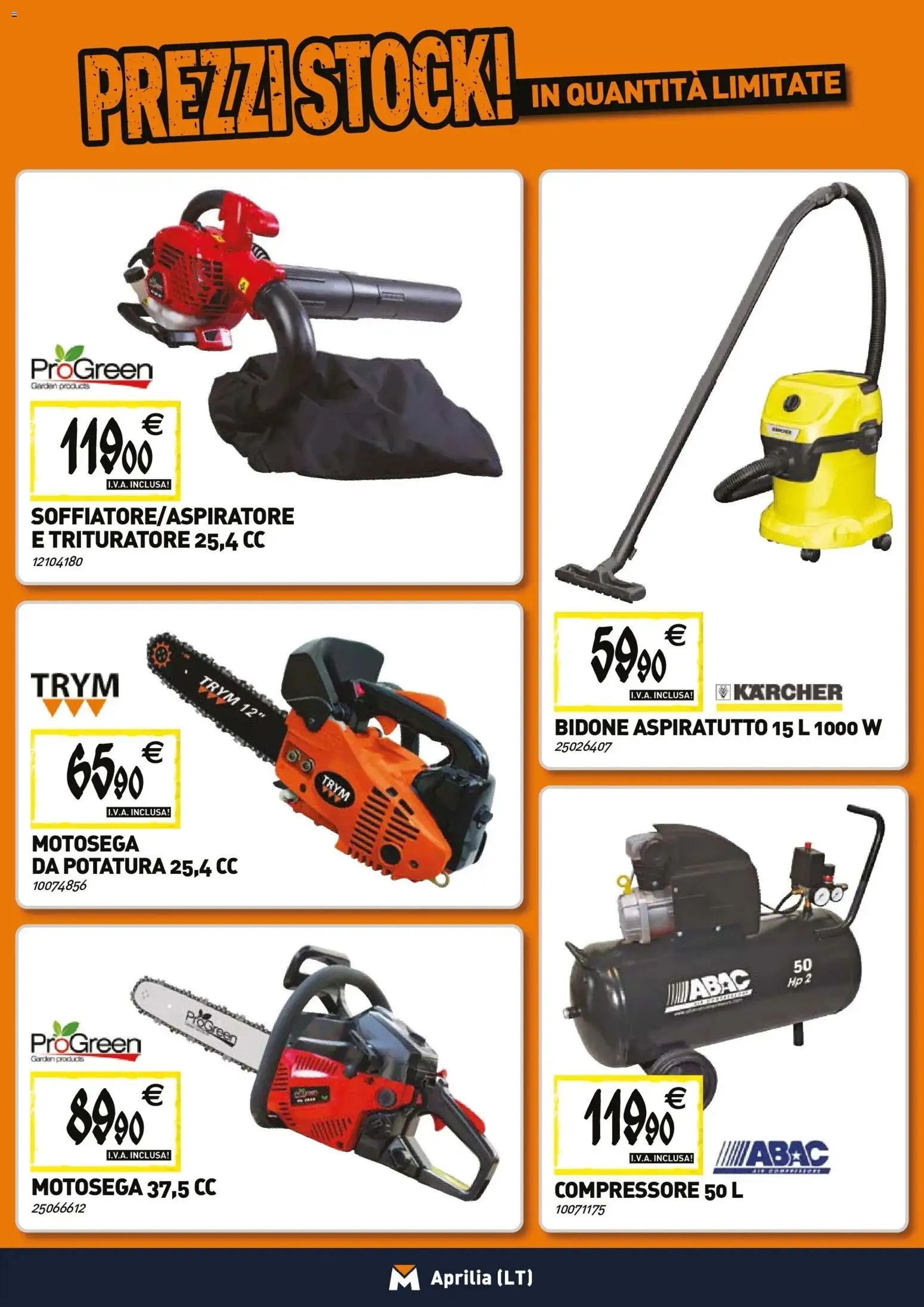 Volantino TECNOMAT del 27.11.2025 | Pagina: 19 | Prodotti: Compressore, Motosega, Trituratore