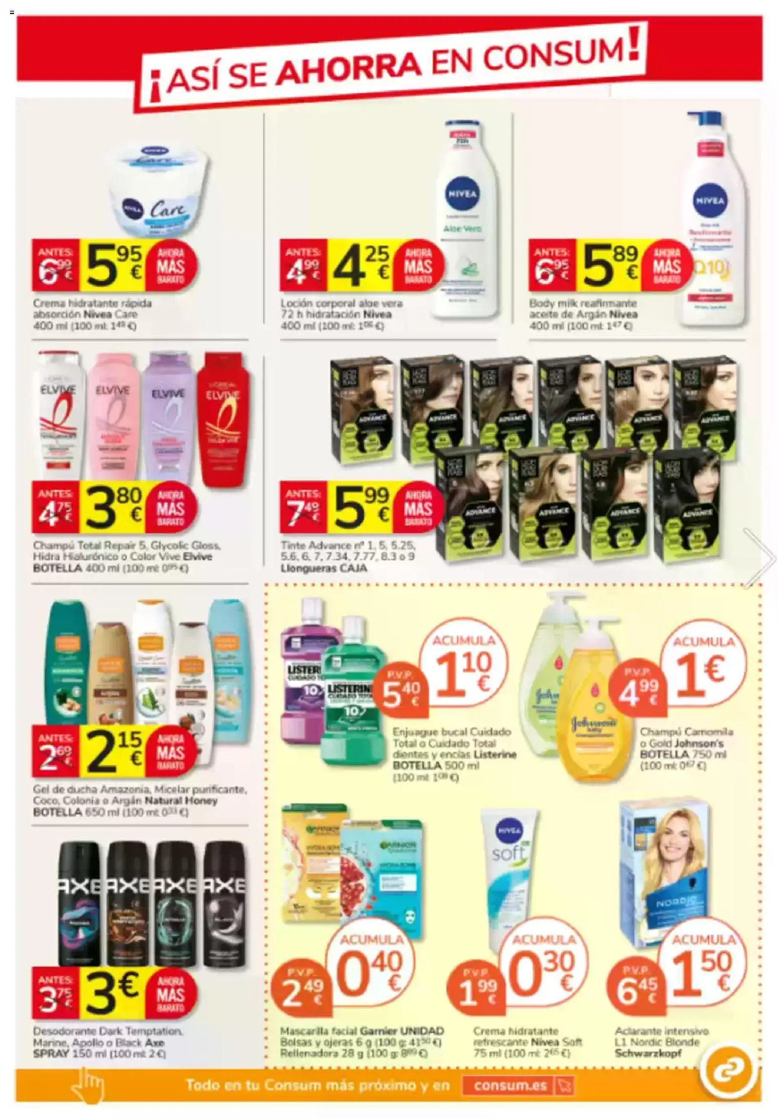 Consum folleto │ válido desde el 05.02.2026 | Página: 23 | Productos: Enjuague bucal, Mascarilla facial, Crema, Crema hidratante