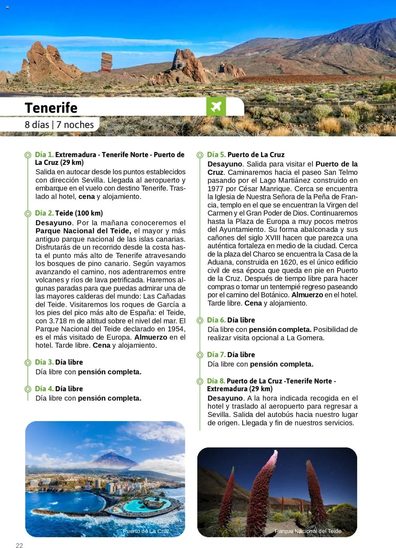 Viajes El Corte Inglés - Catálogo Junta de Extremadura │ válido desde el 01.03.2025 | Página: 22