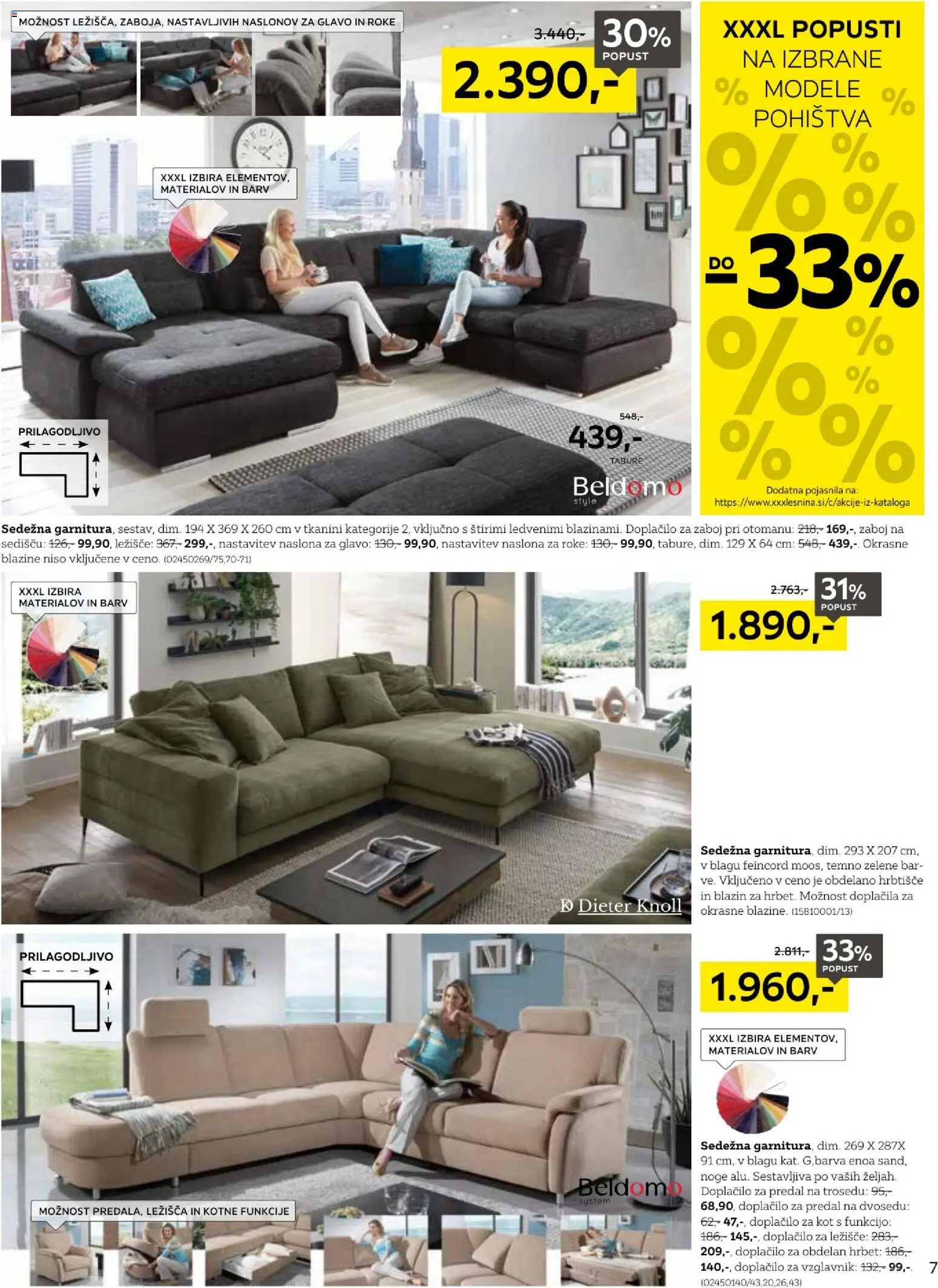 Novi XXXL Lesnina katalog ponudbe – veljaven od 16.03.2026 | Stran: 7 | Izdelki: Vzglavnik, Ležišče, Tabure, Zaboj