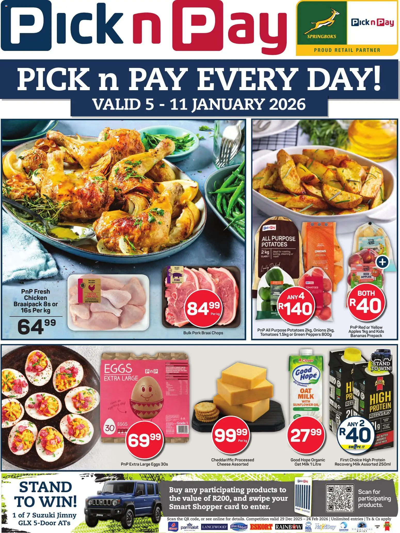New Pick n Pay catalogue – valid from 05.01.2026 | Page: 1 | Products: Eggs, Pork, Tomatoes, Onions