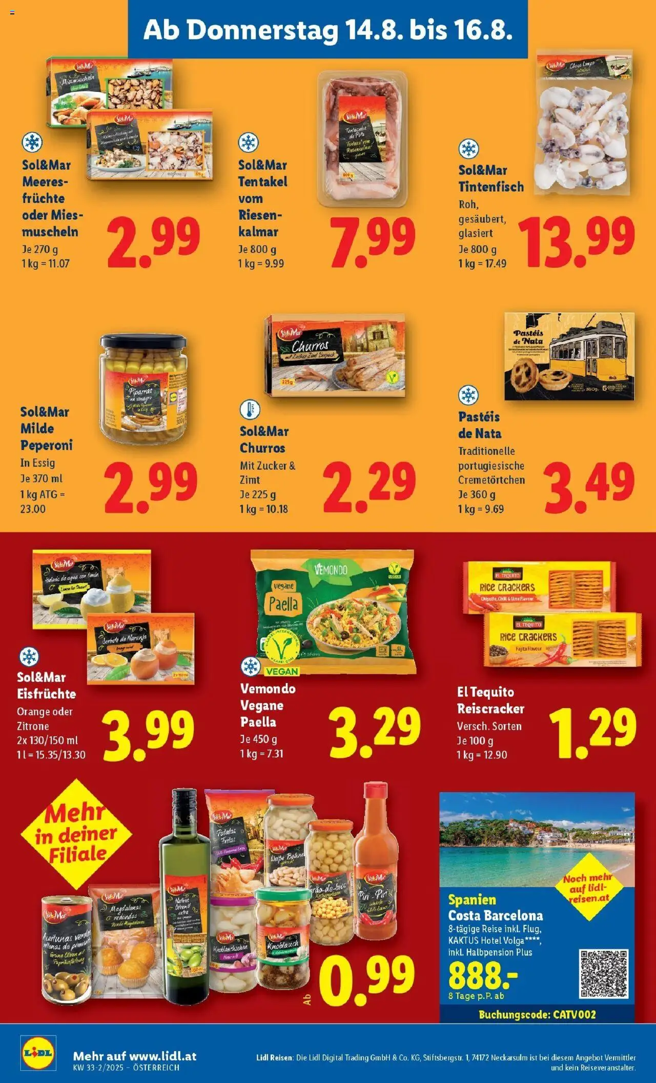 Lidl Flugblatt - Wien gültig ab 14.08.2025 | Seite: 16 | Produkte: Zucker, Knoblauch, Szeder, Öl