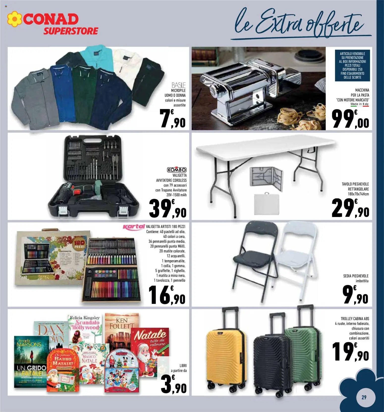 Volantino Conad del 01.12.2025 | Pagina: 29 | Prodotti: Macchina per la pasta, Pennello, Pennarelli, Pastelli