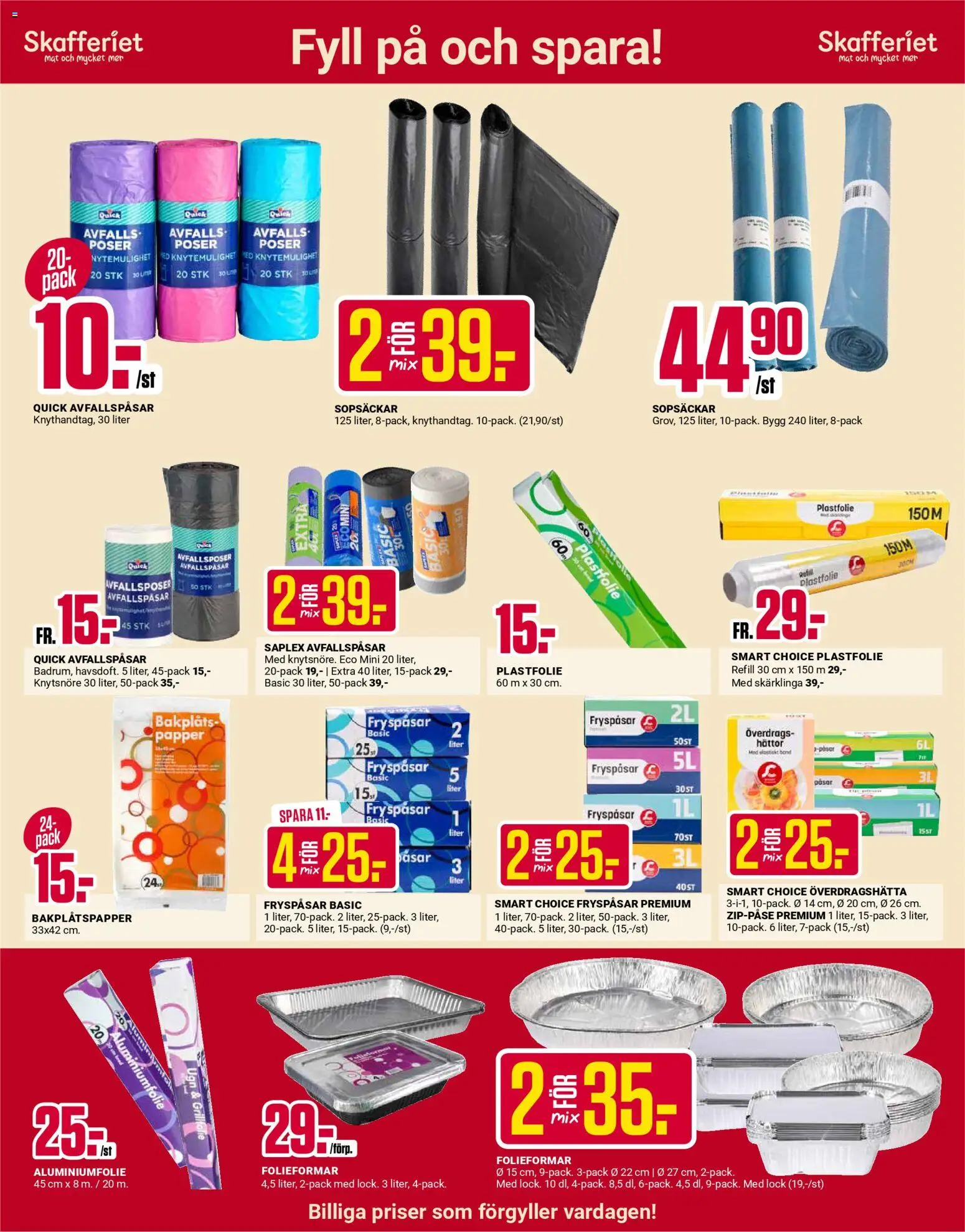 ÖoB reklamblad aktuell från 16.03.2026 | Sida: 11 | Produkter: Avfallspåsar, Bakplåtspapper, Plastfolie, Grillfolie