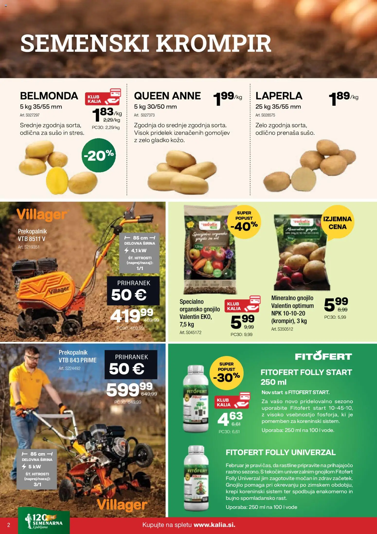 Novi Kalia katalog ponudbe – veljaven od 09.02.2026 | Stran: 2 | Izdelki: Krompir