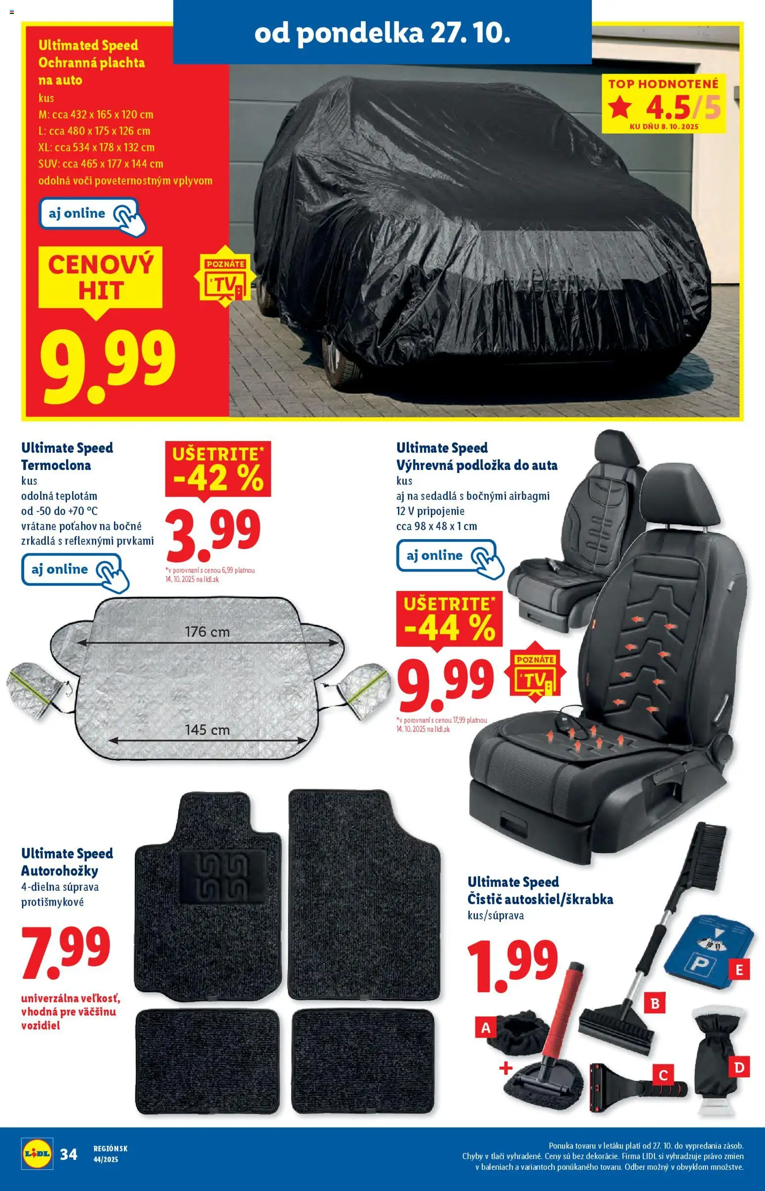 Nové Lidl akcie – leták je platný od 27.10.2025 | Strana: 46 | Produkty: Plachta