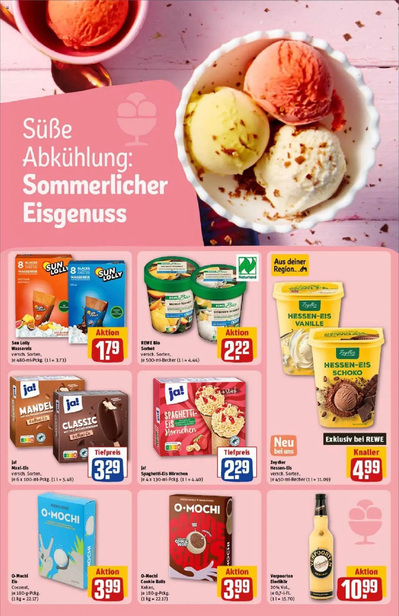 Rewe prospekt Michelstadt	 - gültig ab dem 13.07.2025 | Seite: 23 | Produkte: Mango, Eis, Mochi, Zitronen