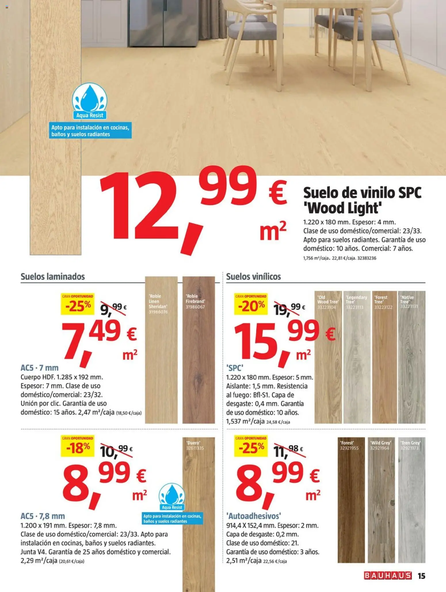 Bauhaus folleto │ válido desde el 01.01.2026 | Página: 15 | Productos: Suelos vinílicos