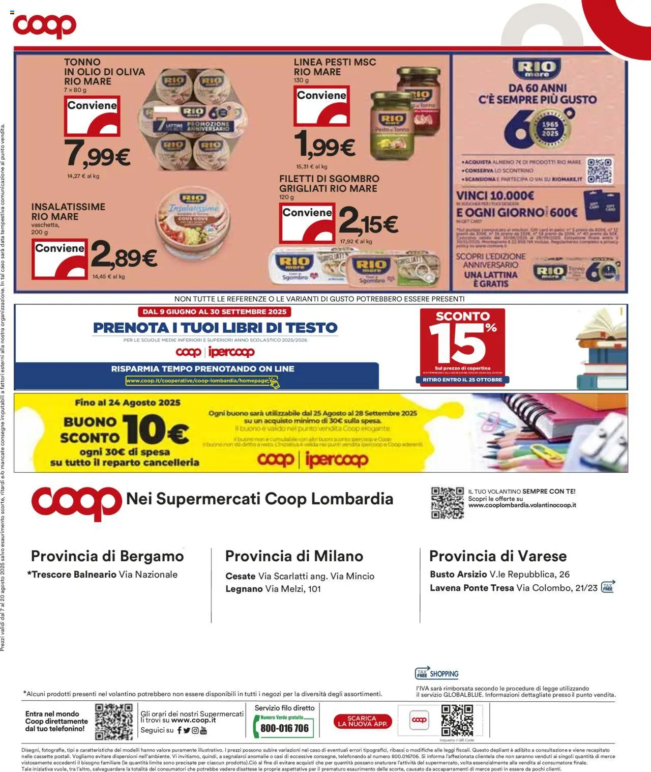 Volantino COOP del 07.08.2025 | Pagina: 18 | Prodotti: Tè, Data, Tonno, Sgombro