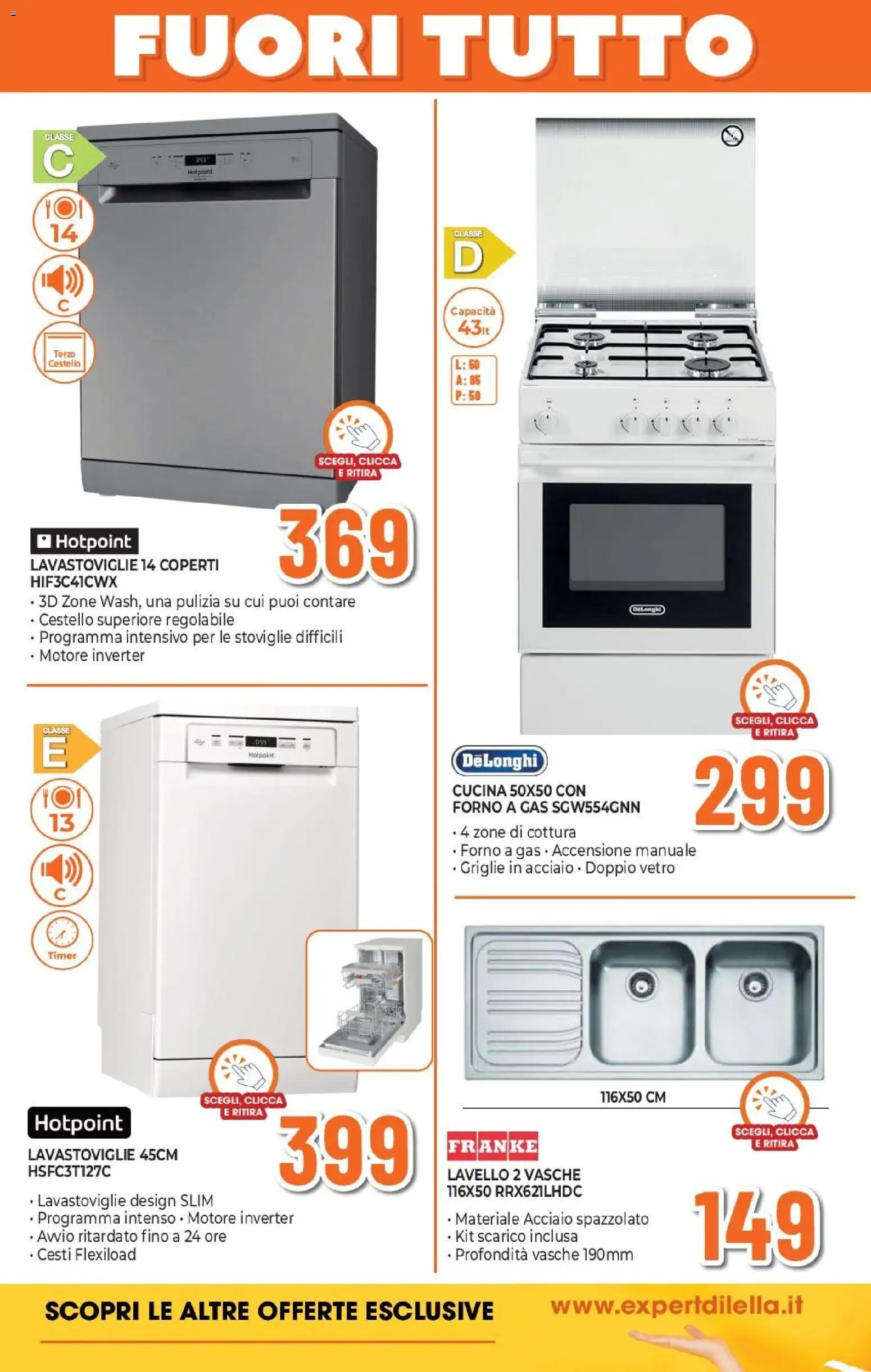 Volantino Expert del 27.12.2025 | Pagina: 8 | Prodotti: Lavello, Lavastoviglie, Forno