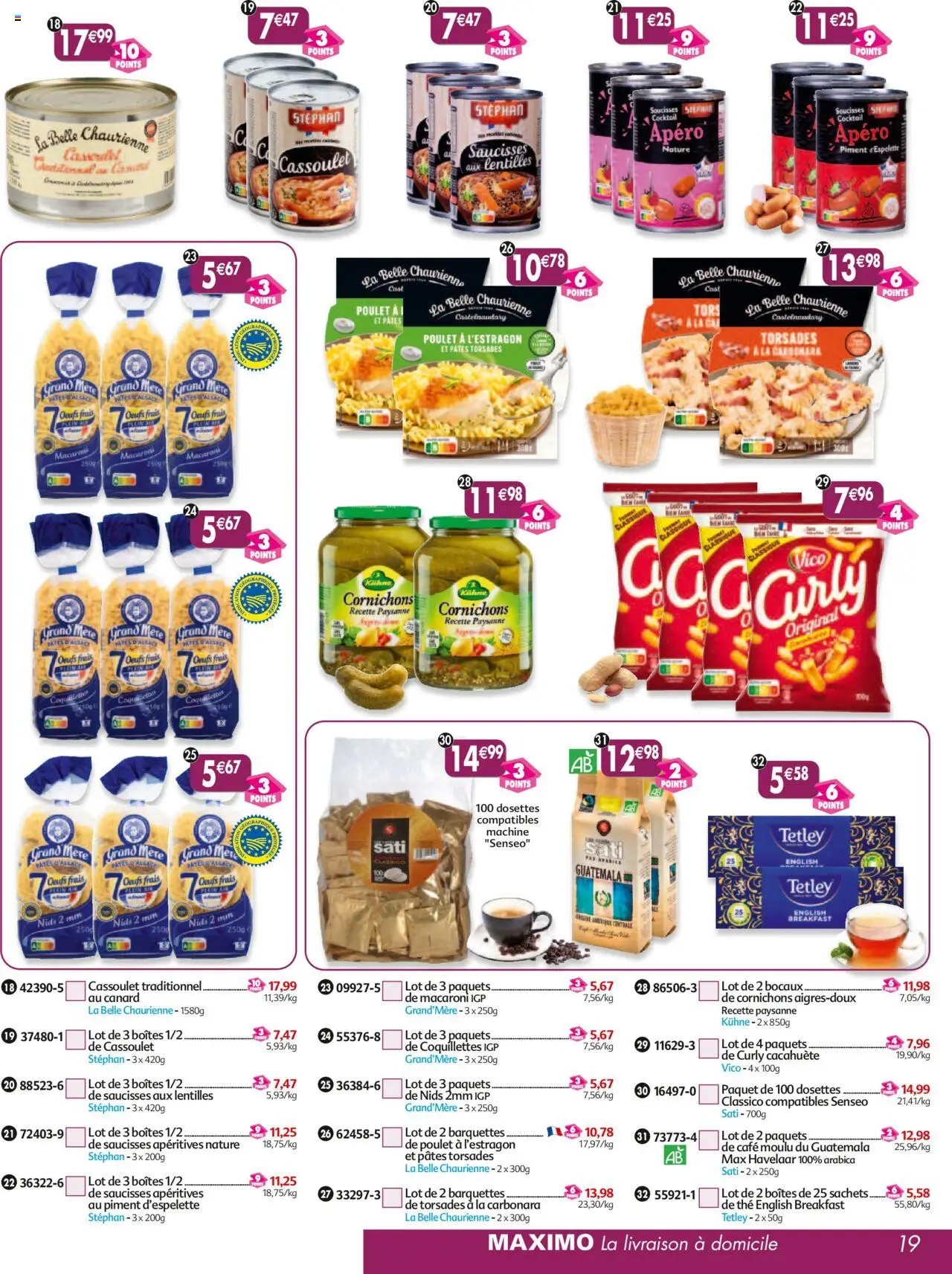 {H1} | Page: 19 | Produits: Cacahuète, Piment d'espelette, Café moulu, Œufs