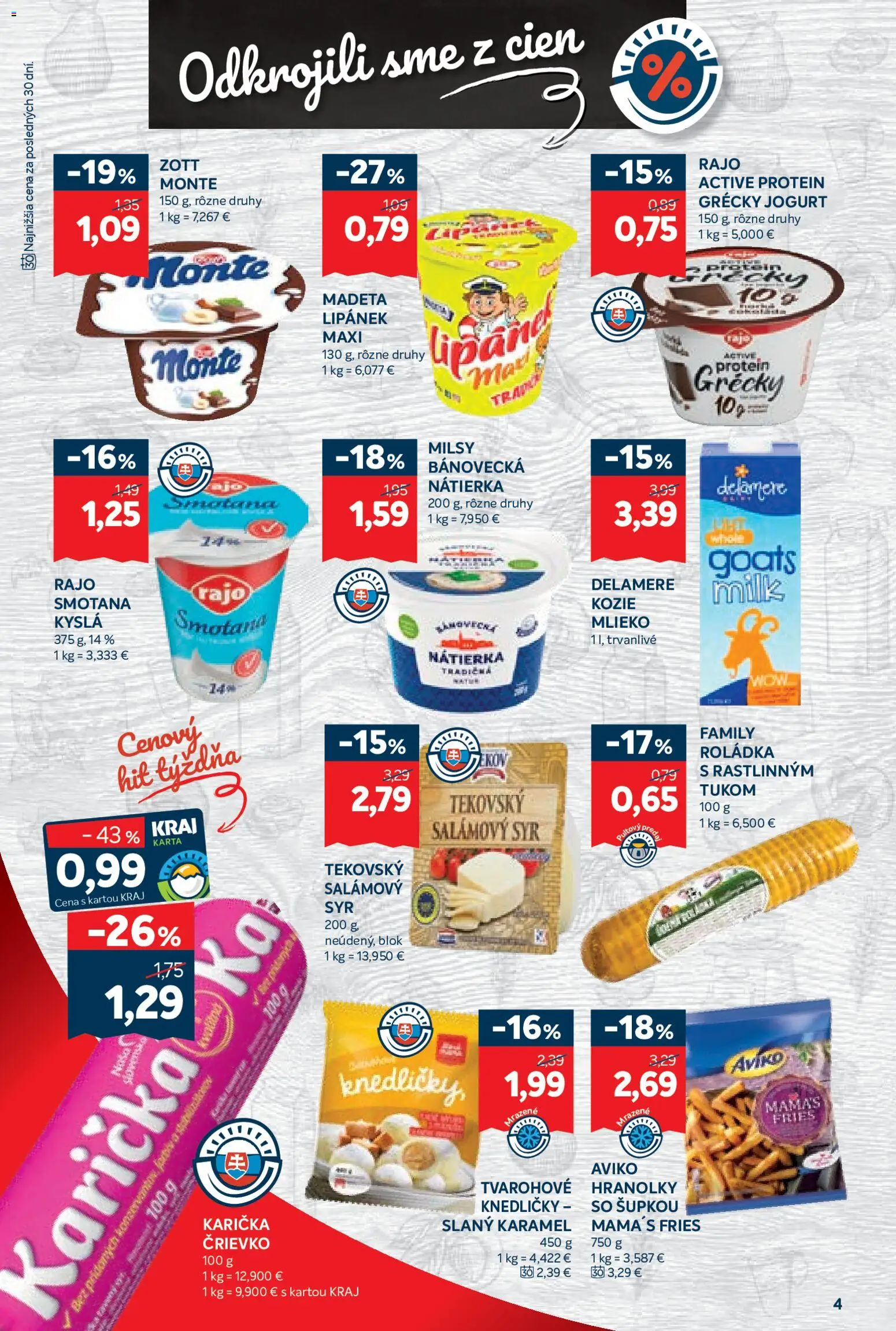 Nové Kraj akcie – leták je platný od 30.10.2025 | Strana: 6 | Produkty: Mlieko, Syr, Smotana, Grécky jogurt