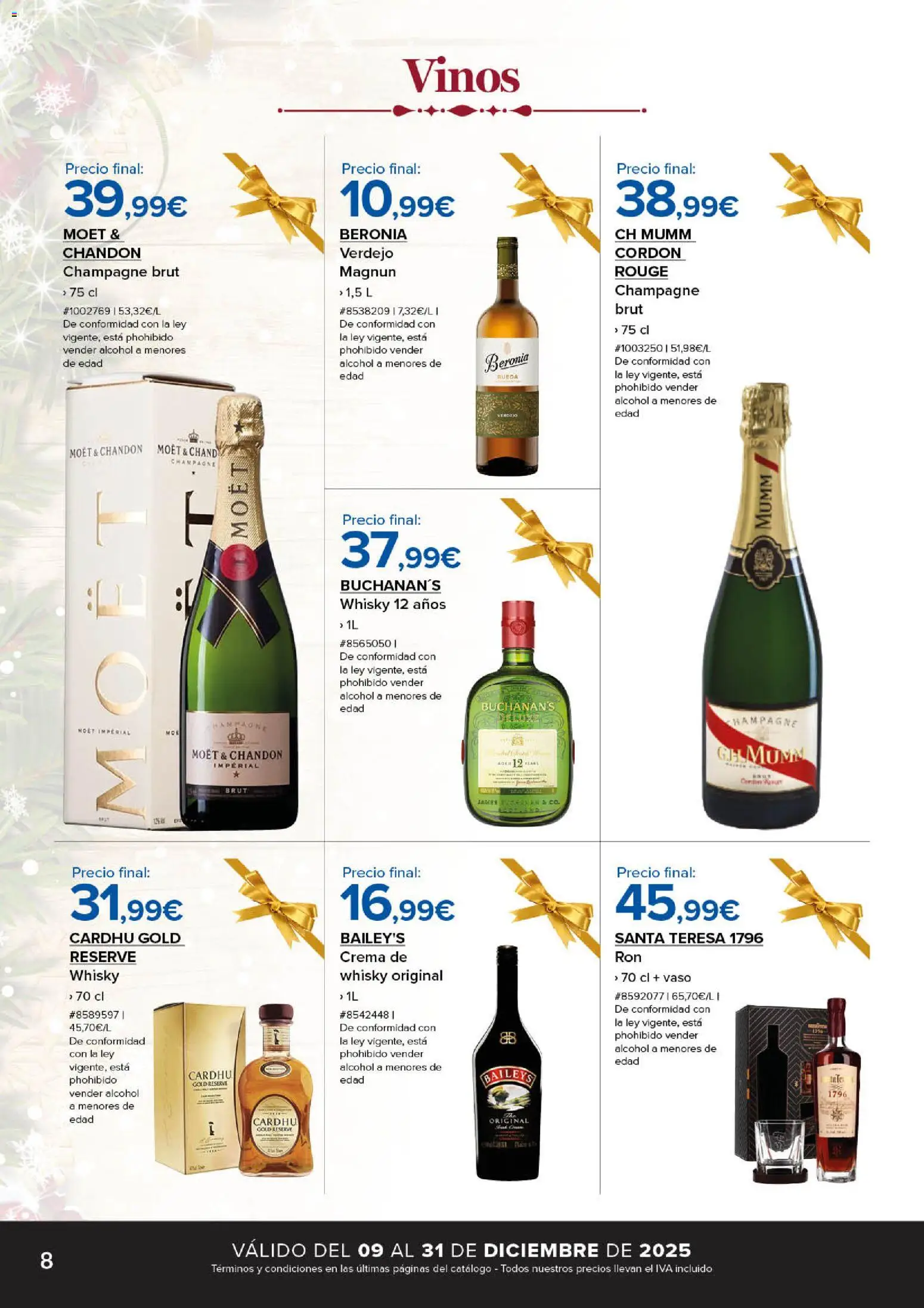 Costco catálogo │ válido desde el 09.12.2025 | Página: 8 | Productos: Crema, Whisky
