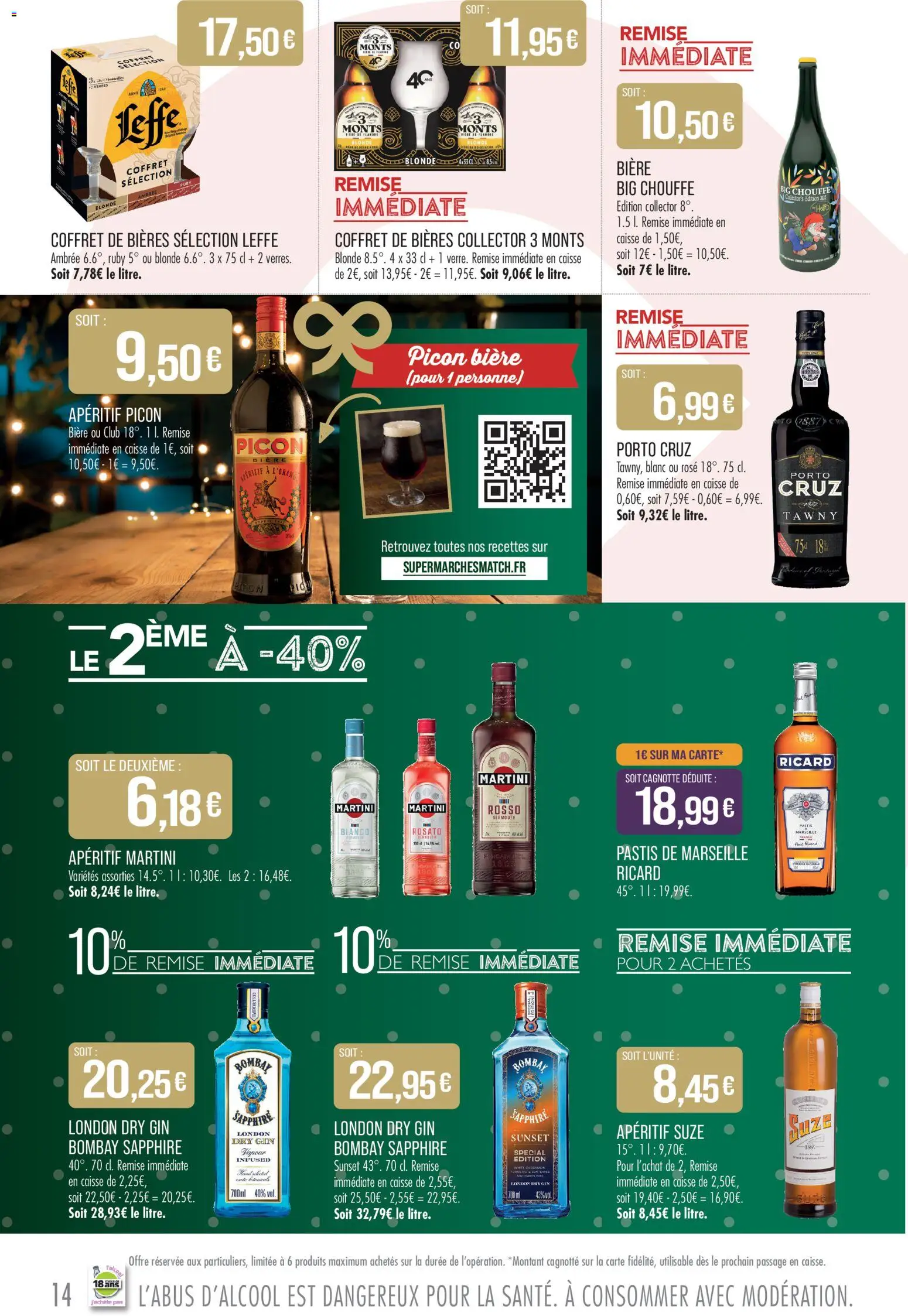 {H1} | Page: 14 | Produits: Pastis, Martini, Bière, Gin