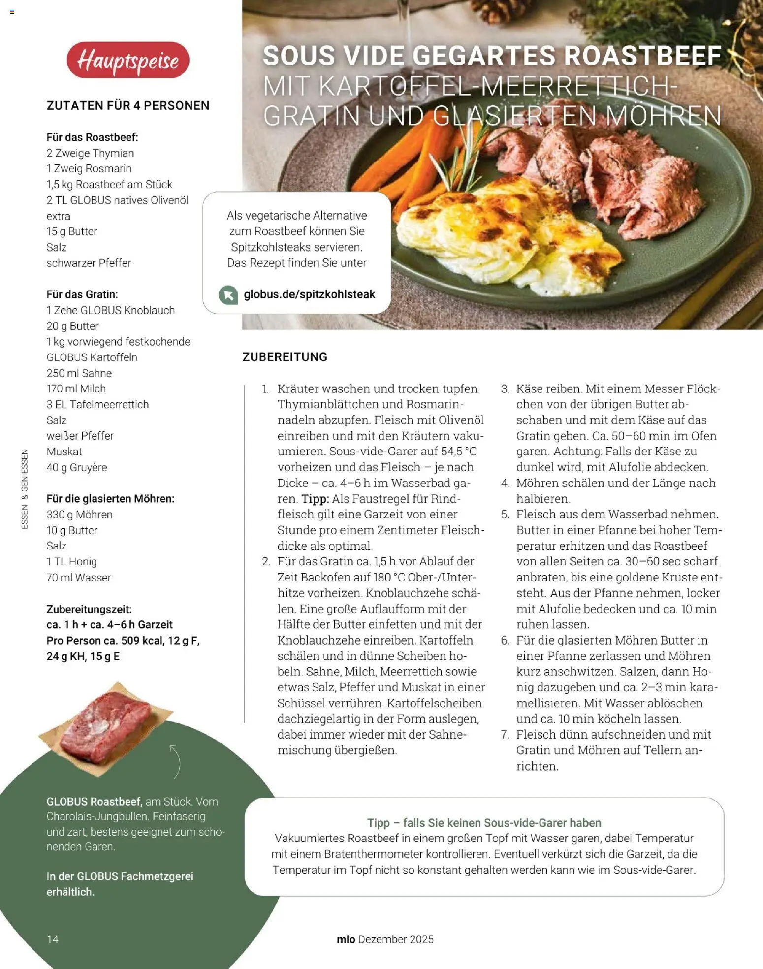 Globus Mio Magazin – gültig ab 01.12.2025 | Seite: 14 | Produkte: Milch, Butter, Käse, Sahne