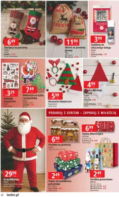 Pogląd oferty "E.Leclerc Gazetka - Kłodzko" - ważna od 12.11.2025 | Strona: 12 | Produkty: Choinka, Czapka, Czapka mikołaja, Naklejki