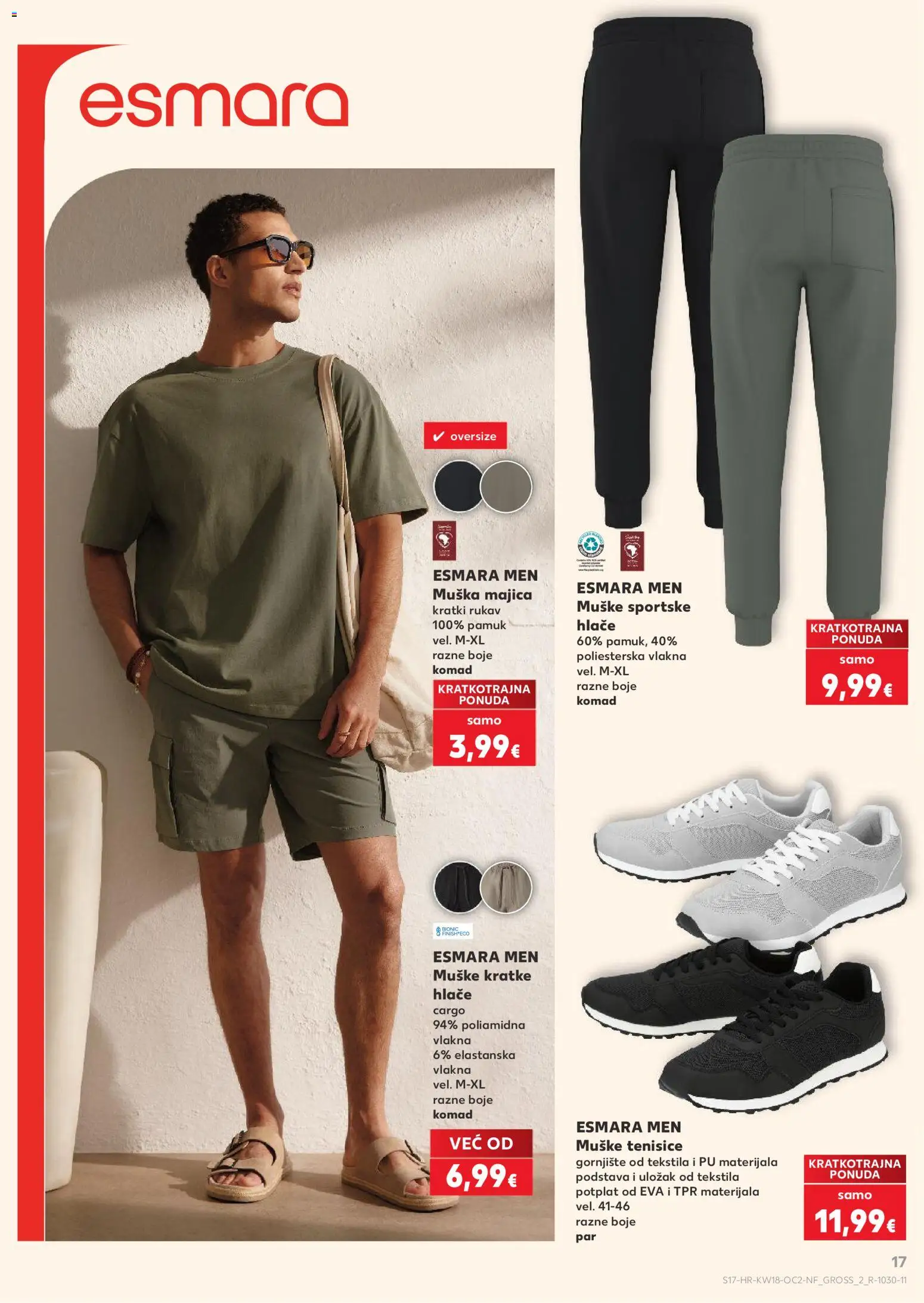 Kaufland katalog | vrijedi od 29.04.2026 | Stranica: 17 | Proizvodi: Majica, Hlače, Kratke hlače, Finish