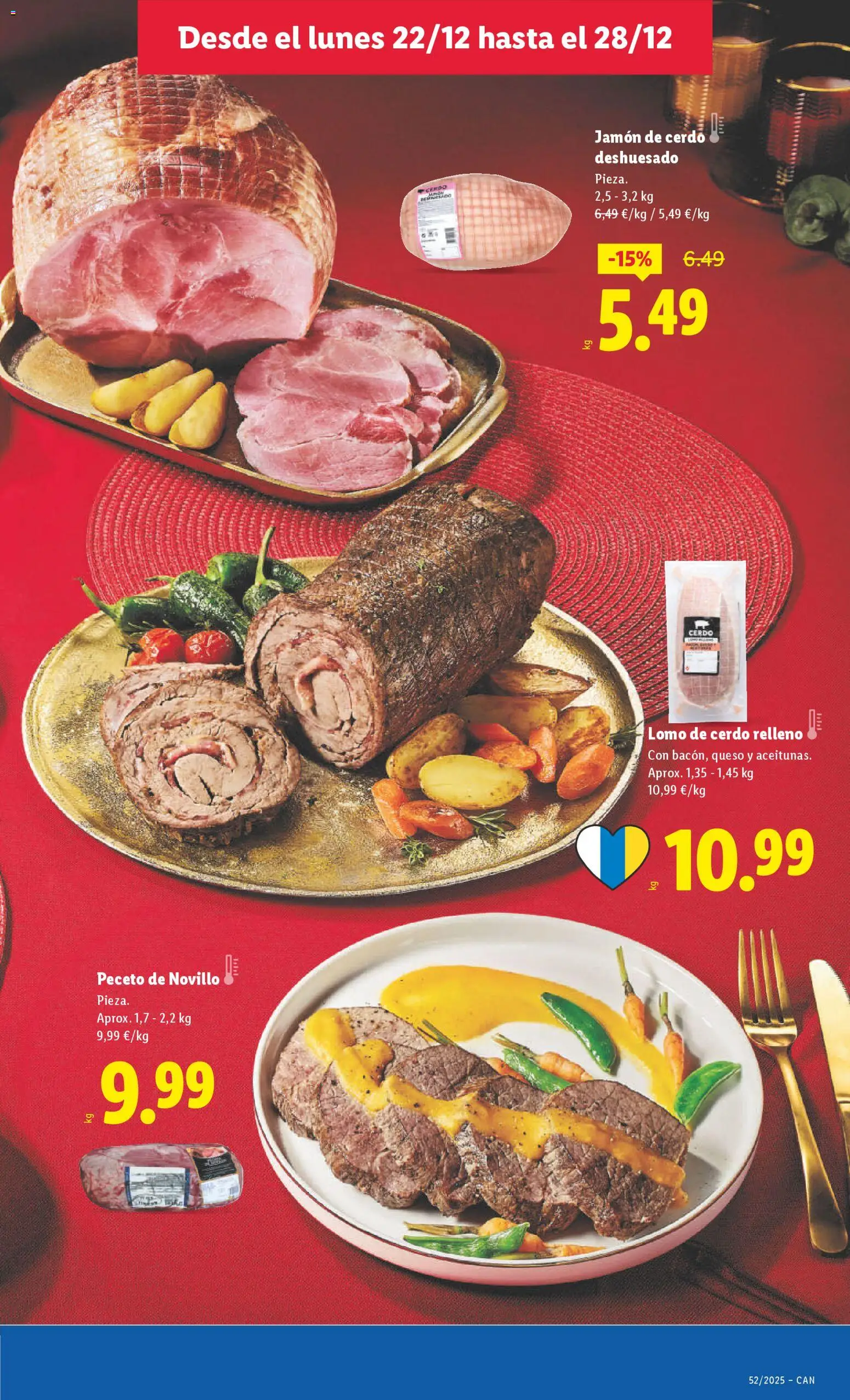Lidl - Canarias │ válido desde el 22.12.2025 | Página: 7 | Productos: Queso, Jamón, Cerdo