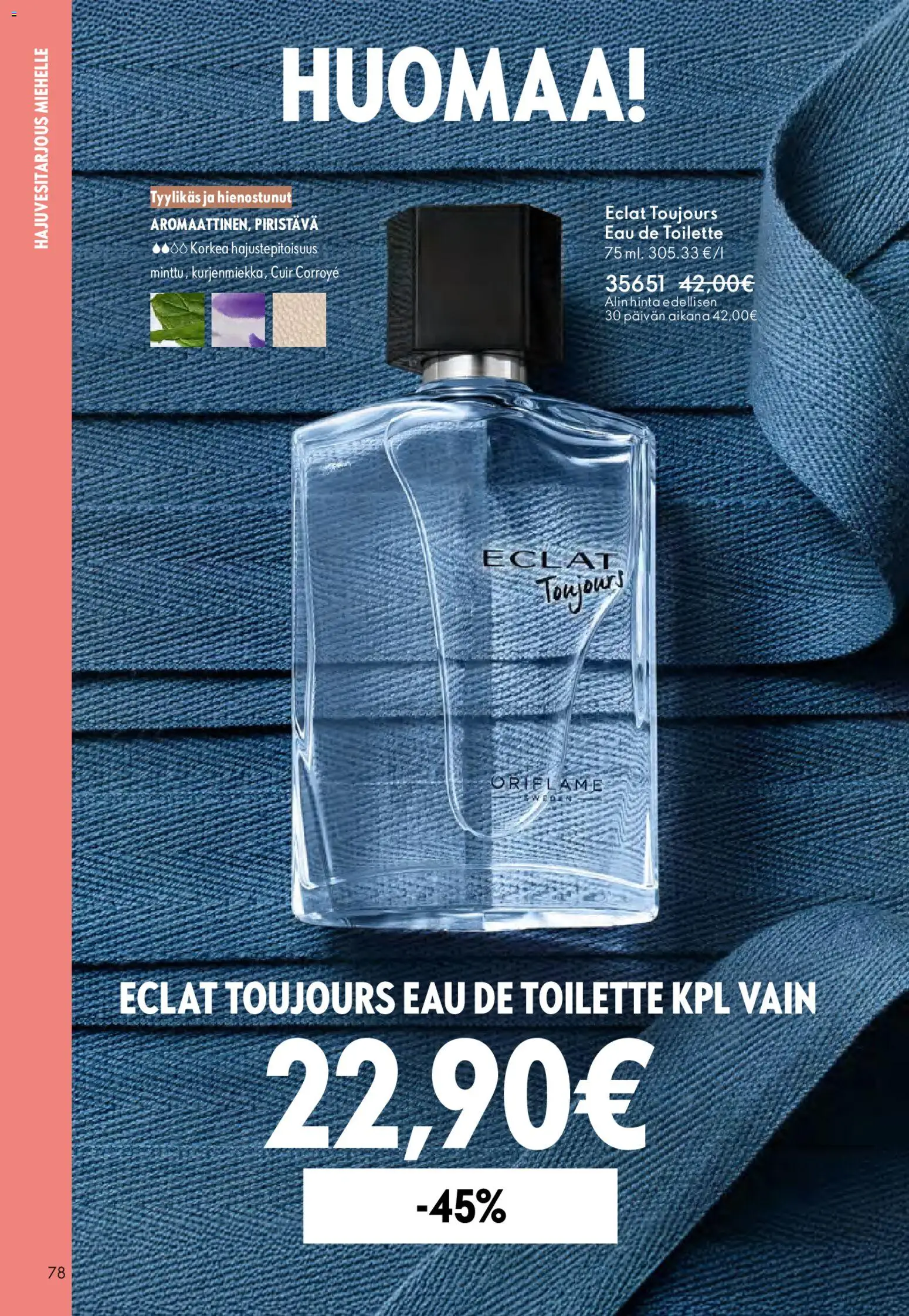 Oriflame - Esite 05 – voimassa 01.04.2026 alkaen | Sivu: 78 | Tuotteet: Eau de toilette