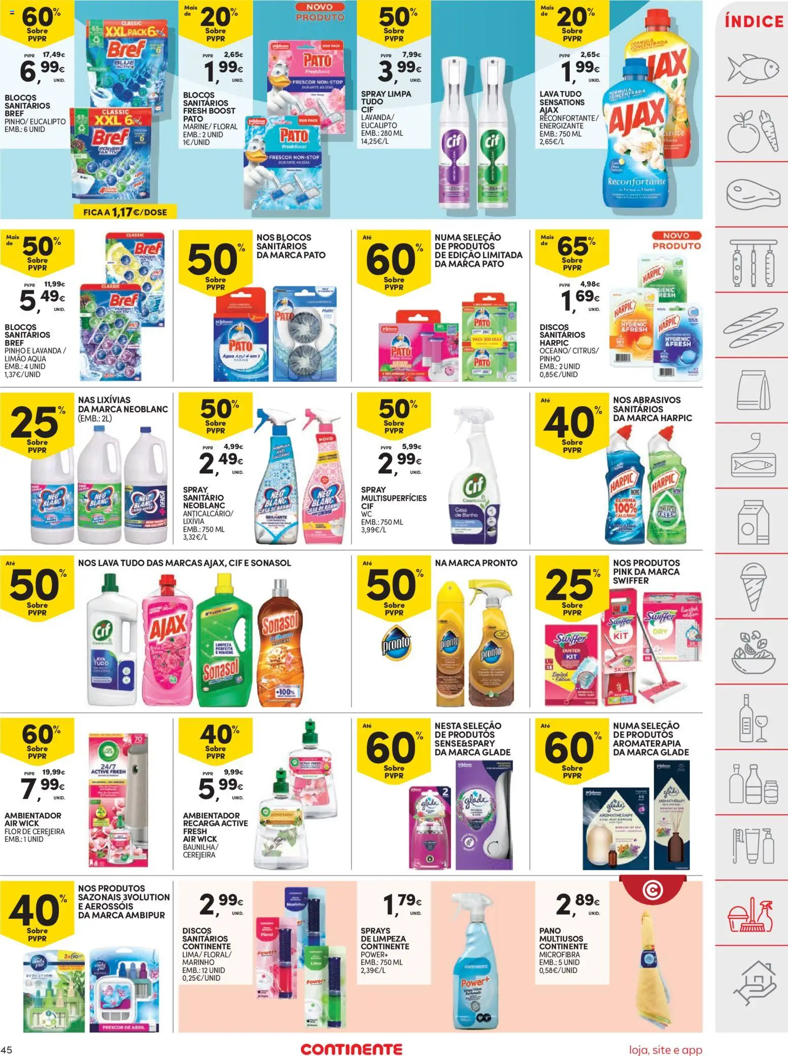 Continente folheto │ válido de 17.03.2026 | Página: 45 | Produtos: Agua, Flores, Casa de banho, Banho