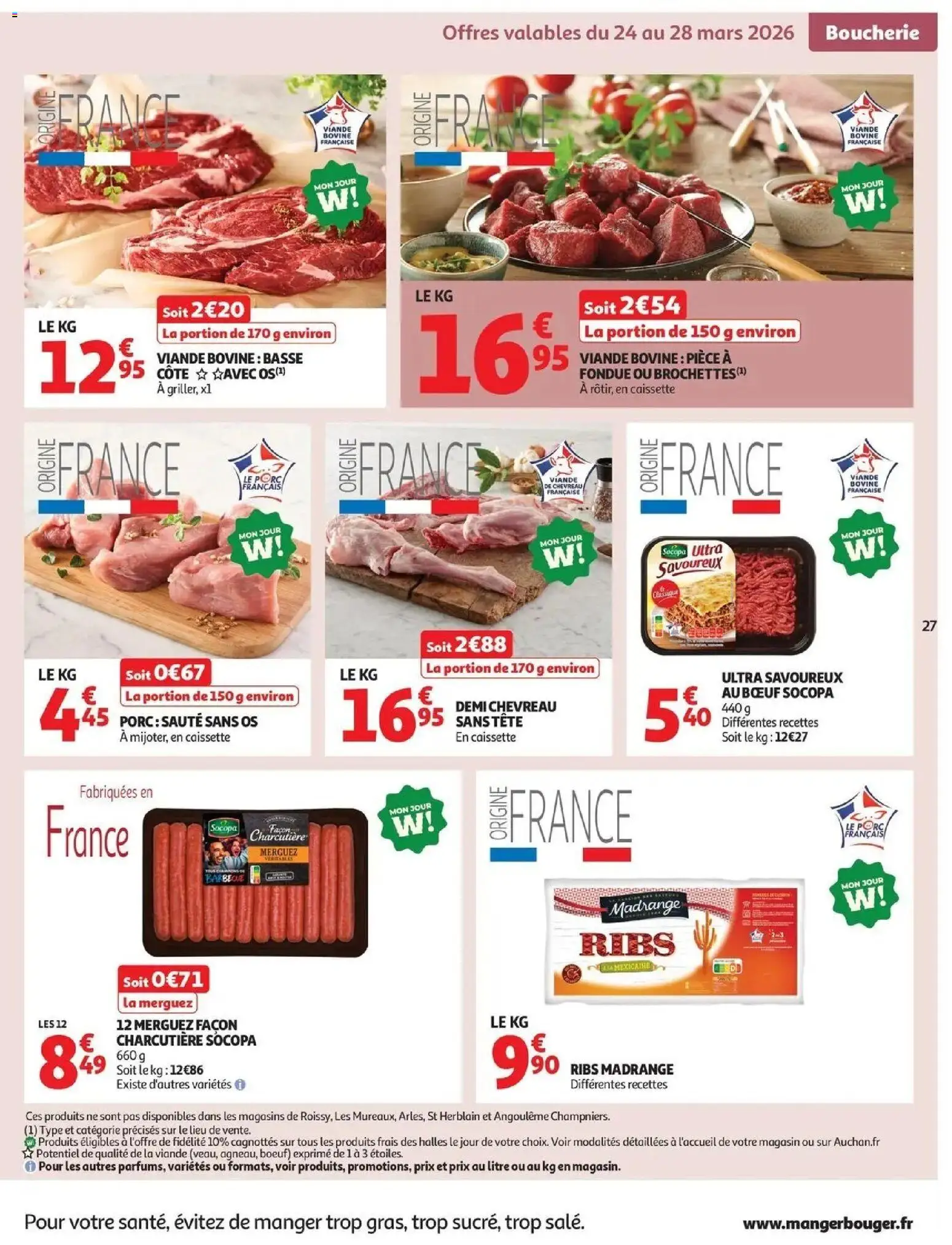 {H1} | Page: 29 | Produits: Merguez, Viande, Porc, Viande bovine