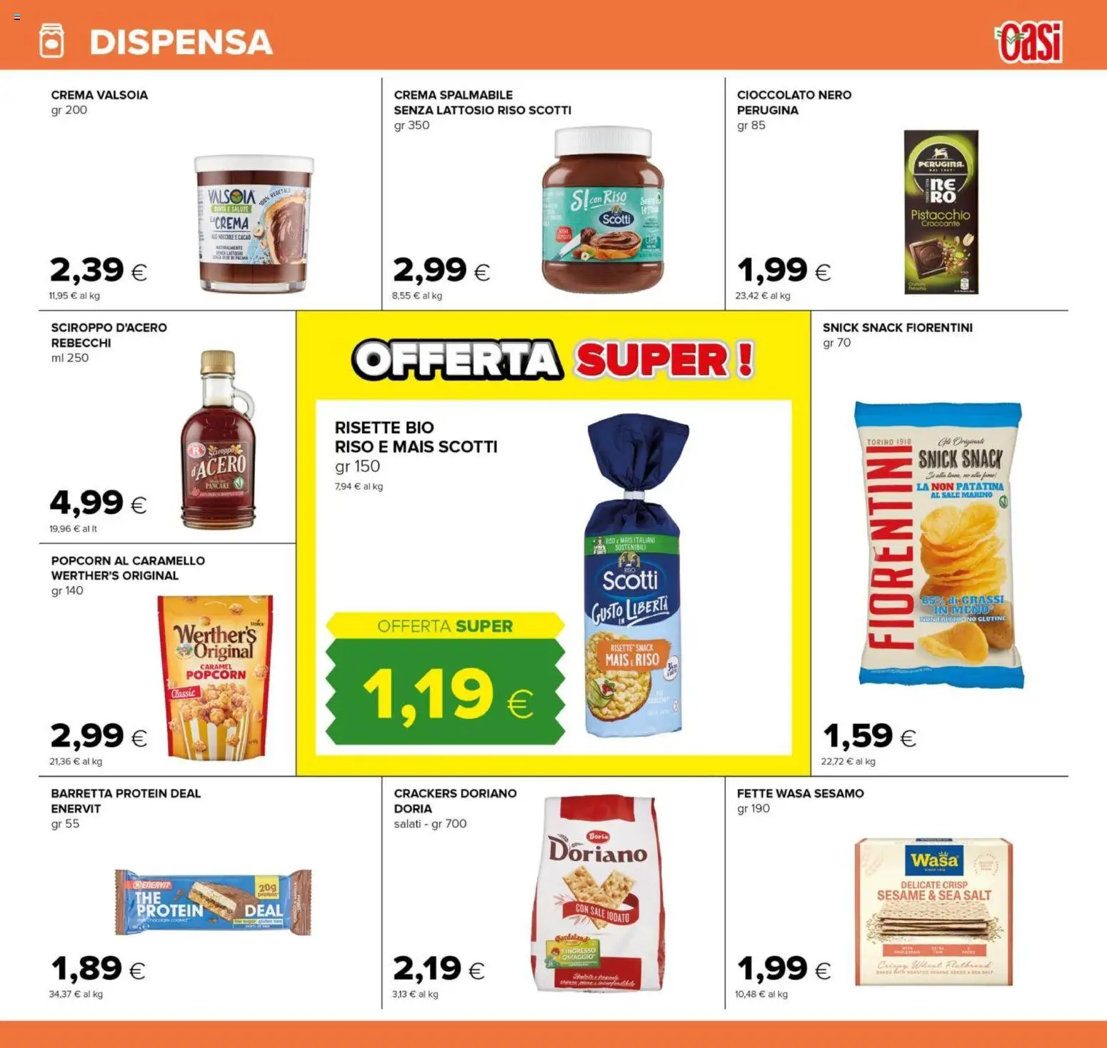 Volantino Oasi del 23.04.2026 | Pagina: 15 | Prodotti: Crema, Crackers, Mais, Cacao