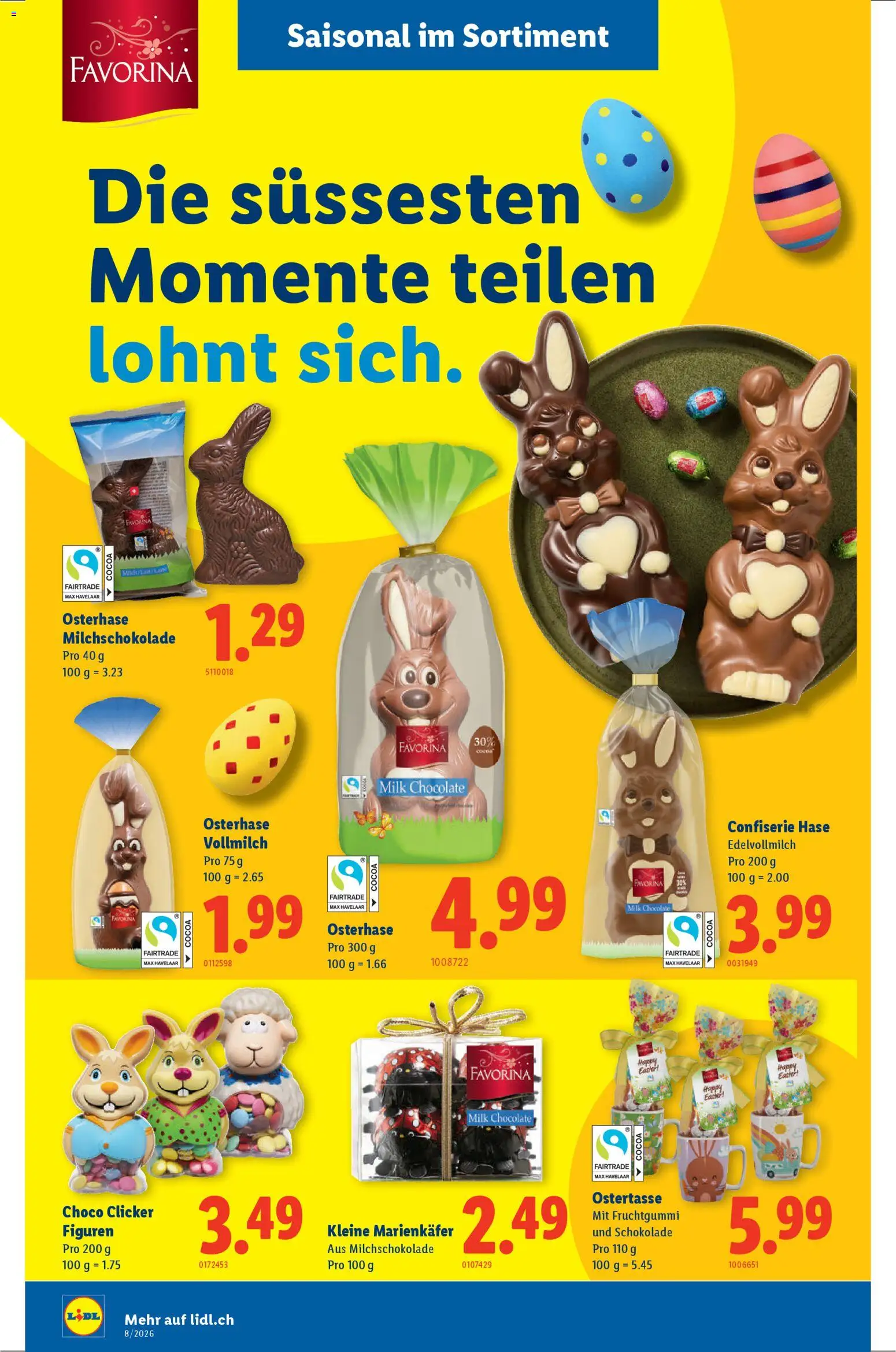 Lidl Aktionen – gültig ab 19.02.2026 | Seite: 14 | Produkte: Schokolade