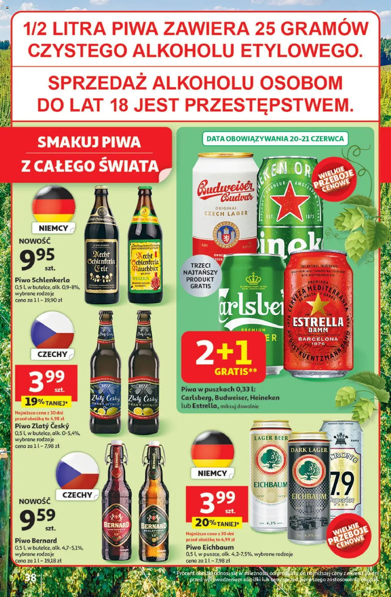 Auchan Gazetka - Jak Pragnę Lata Hipermarket od 20.06.2025 | Strona: 40 | Produkty: Piwo, Heineken