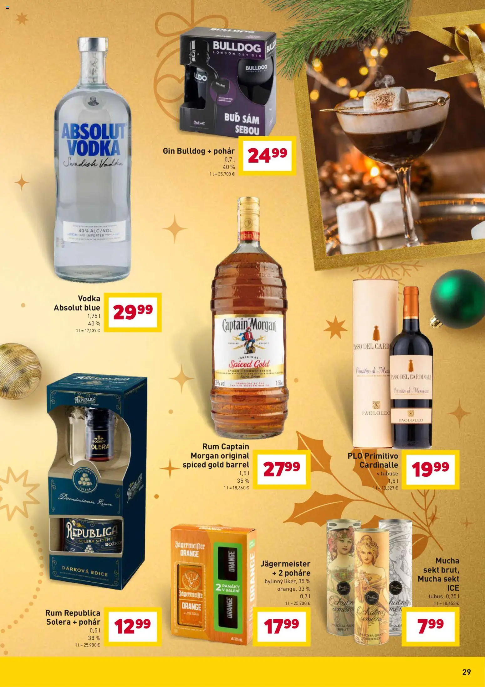 Nové Billa akcie – leták je platný od 12.12.2025 | Strana: 29 | Produkty: Jägermeister, Božkov, Republica, Vodka