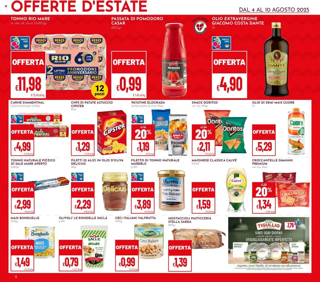 Volantino Pan del 04.08.2025 | Pagina: 2 | Prodotti: Patatine, Sale, Olio, Olio di Oliva