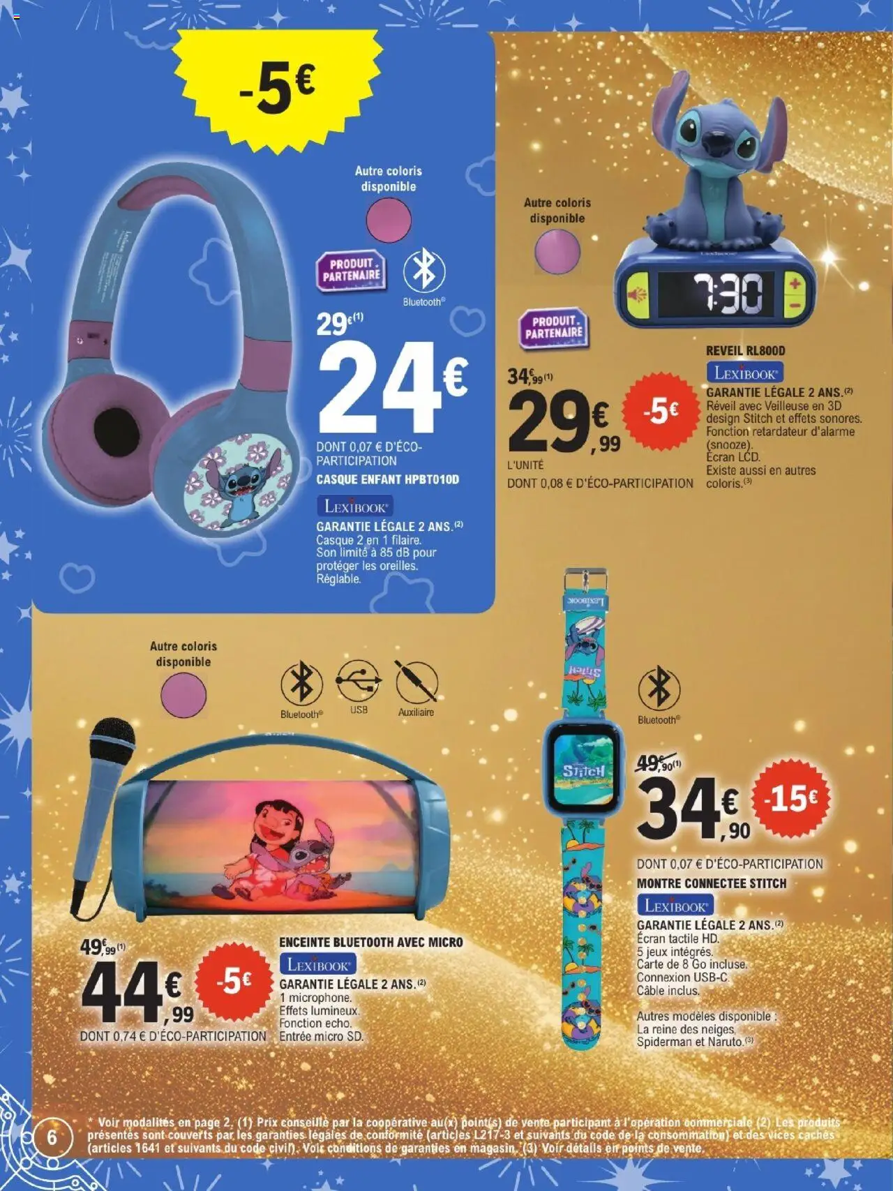 {H1} | Page: 6 | Produits: Montre, Câble, Enceinte bluetooth, Jeux