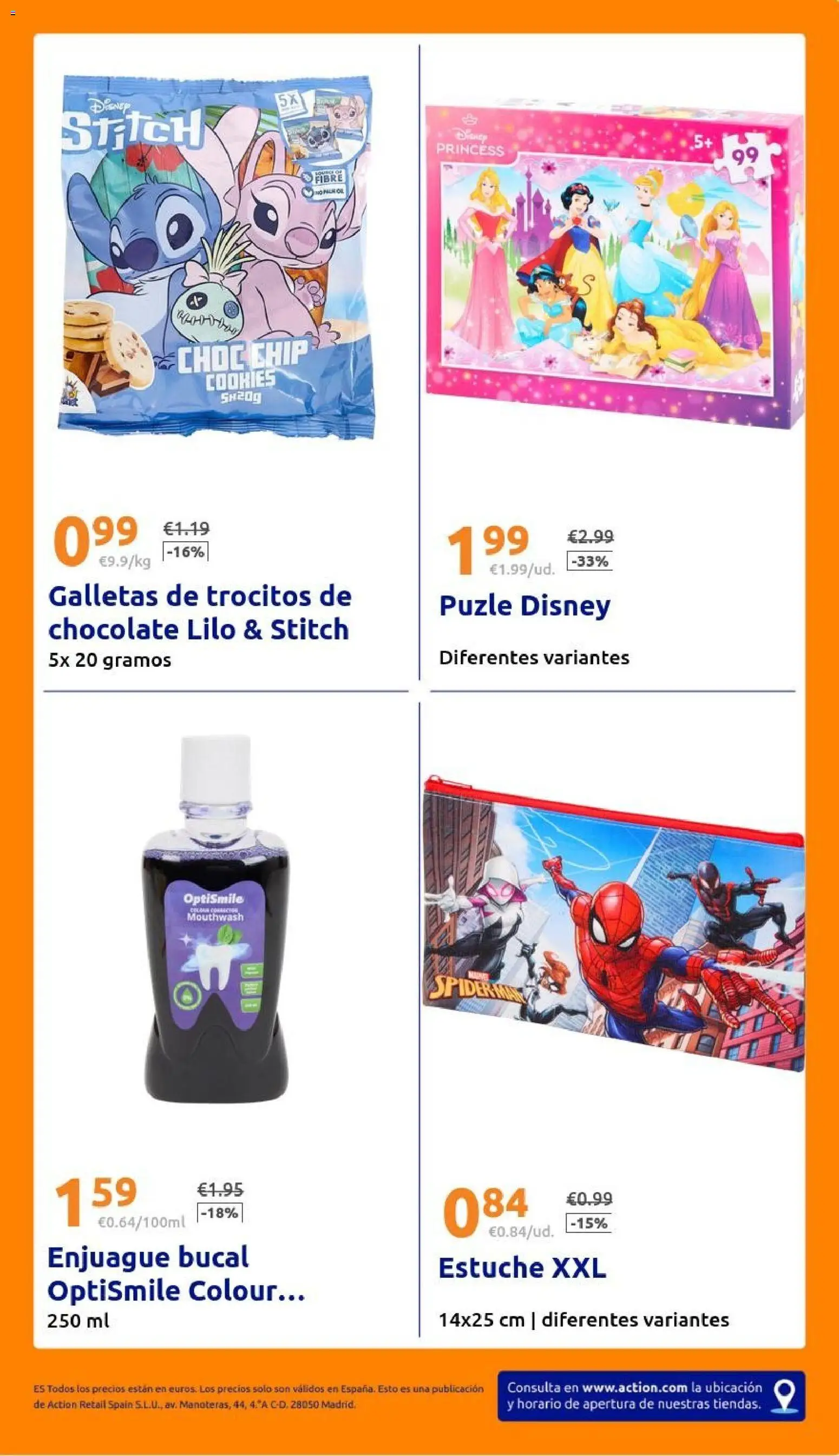 Action - Action ES week 1 2026 │ válido desde el 31.12.2025 | Página: 33 | Productos: Enjuague bucal, Chocolate, Galletas