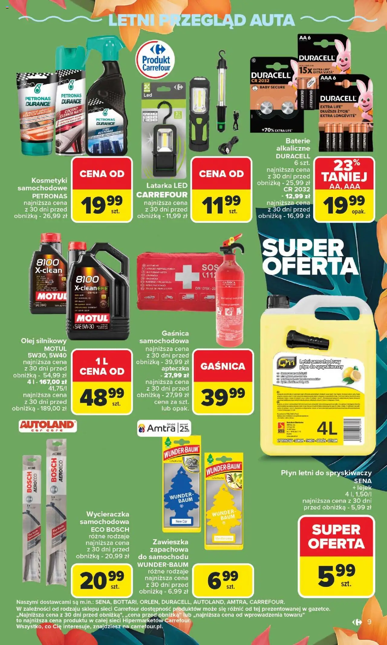 Carrefour Gazetka - Lato bliskie, ceny niskie od 02.06.2025 | Strona: 9 | Produkty: Gaśnica, Cleaner, Wycieraczka, Olej